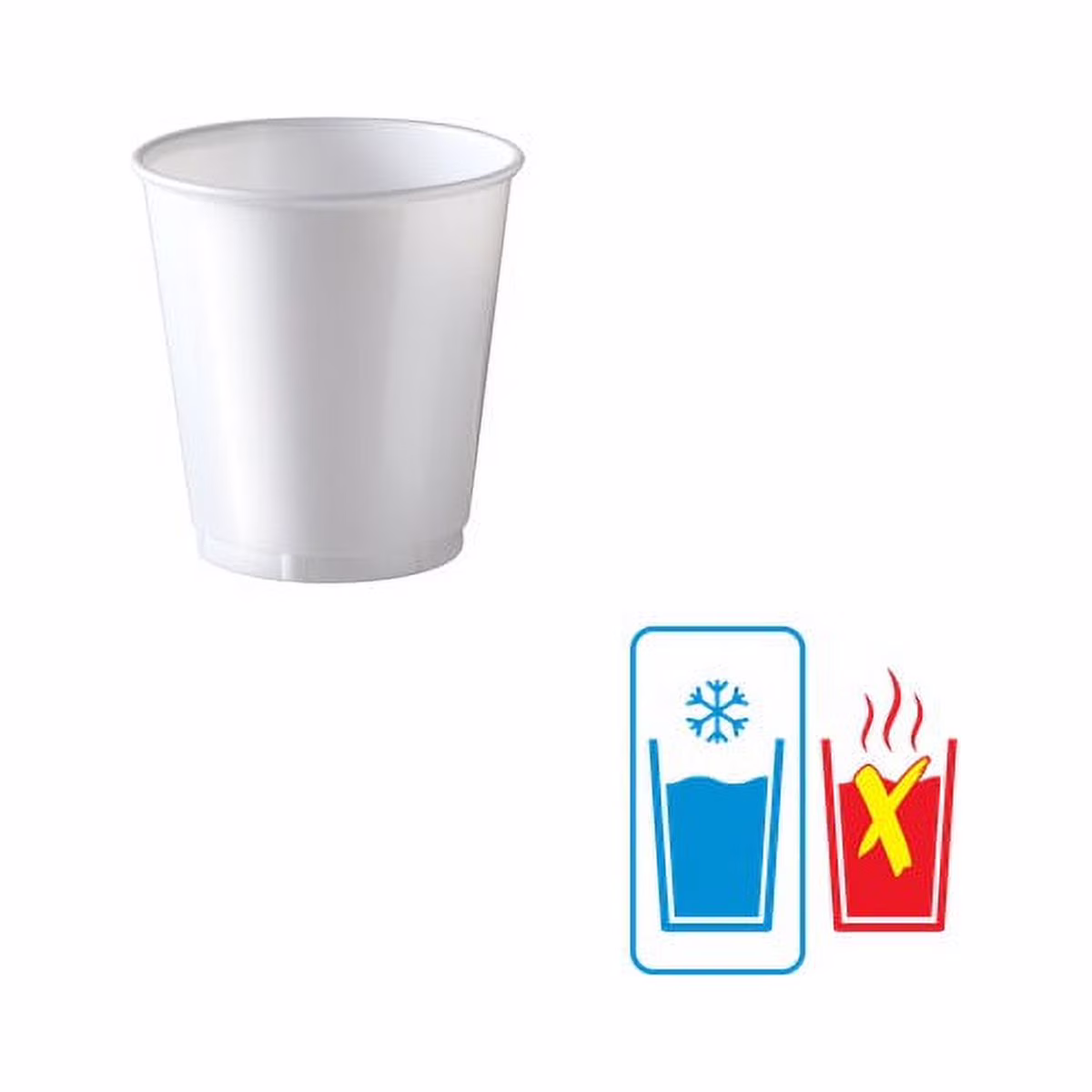 Great Value Bath Disposable Plastic Cups, White, 3 oz, 100 Count
