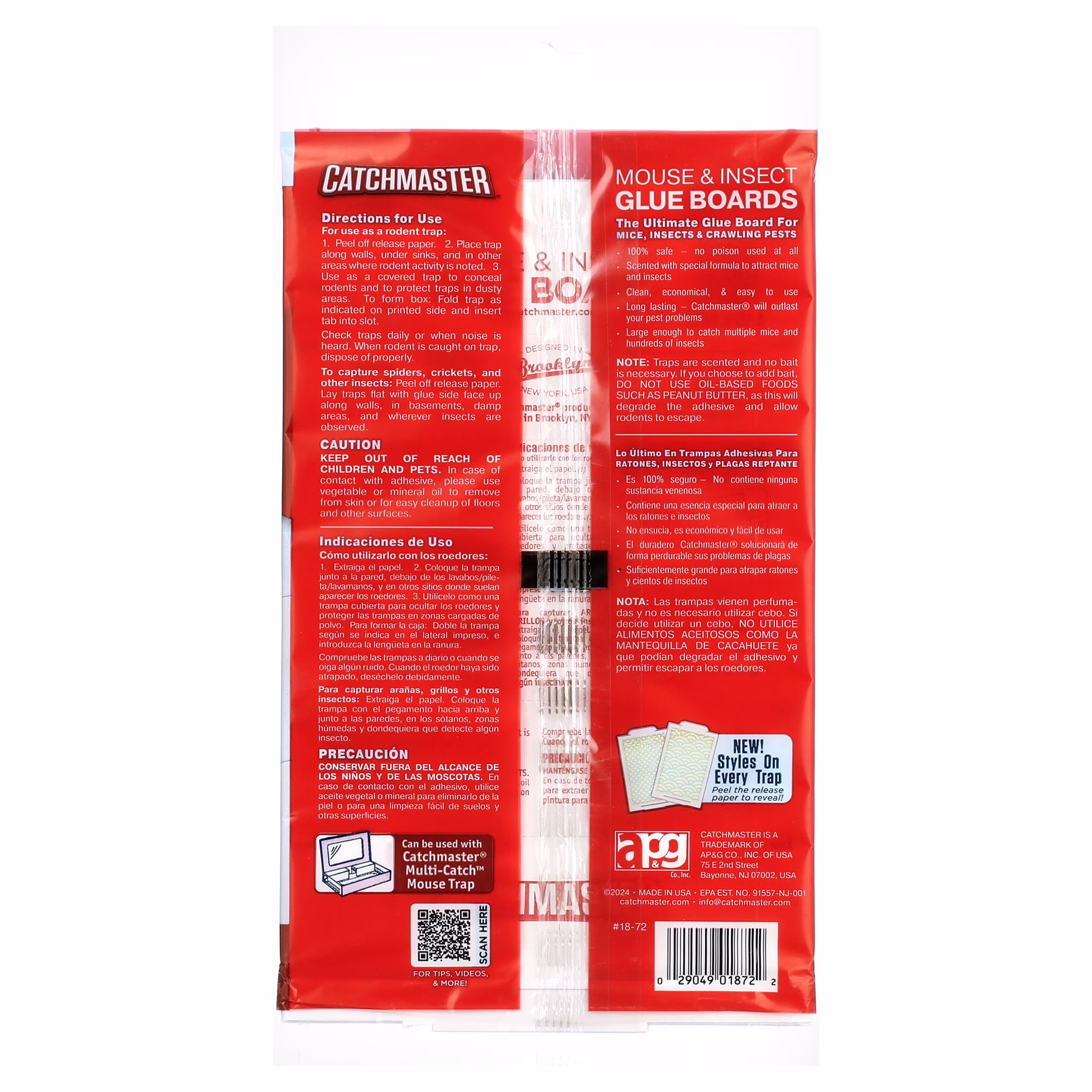 Catchmaster Mouse & Insect Solid Glue Board Traps, 4 Count