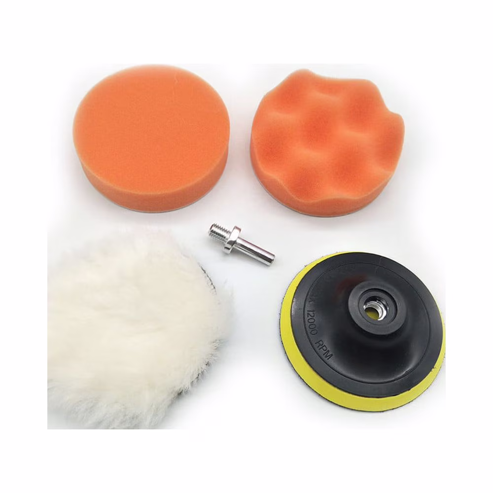 Teissuly Car Polisher Pad Buffer Gross Polish Polishing Kit Set Drill Adapter