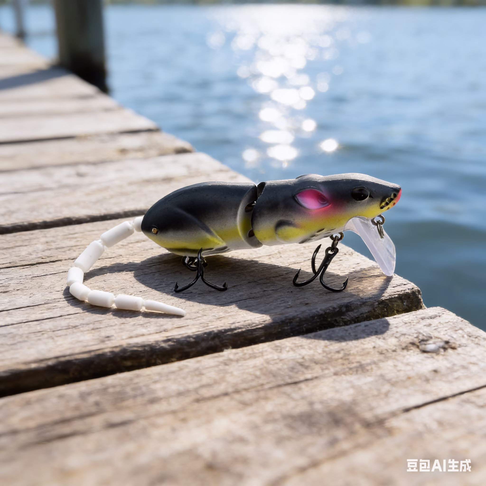 Bisitoy Topwater Mouse Fishing Lures Bass Trout Perch Lure Bionic Multi Jointed Mice Swimbait Hard Rat Fishing Baits Kit for Freshwater and Saltwater
