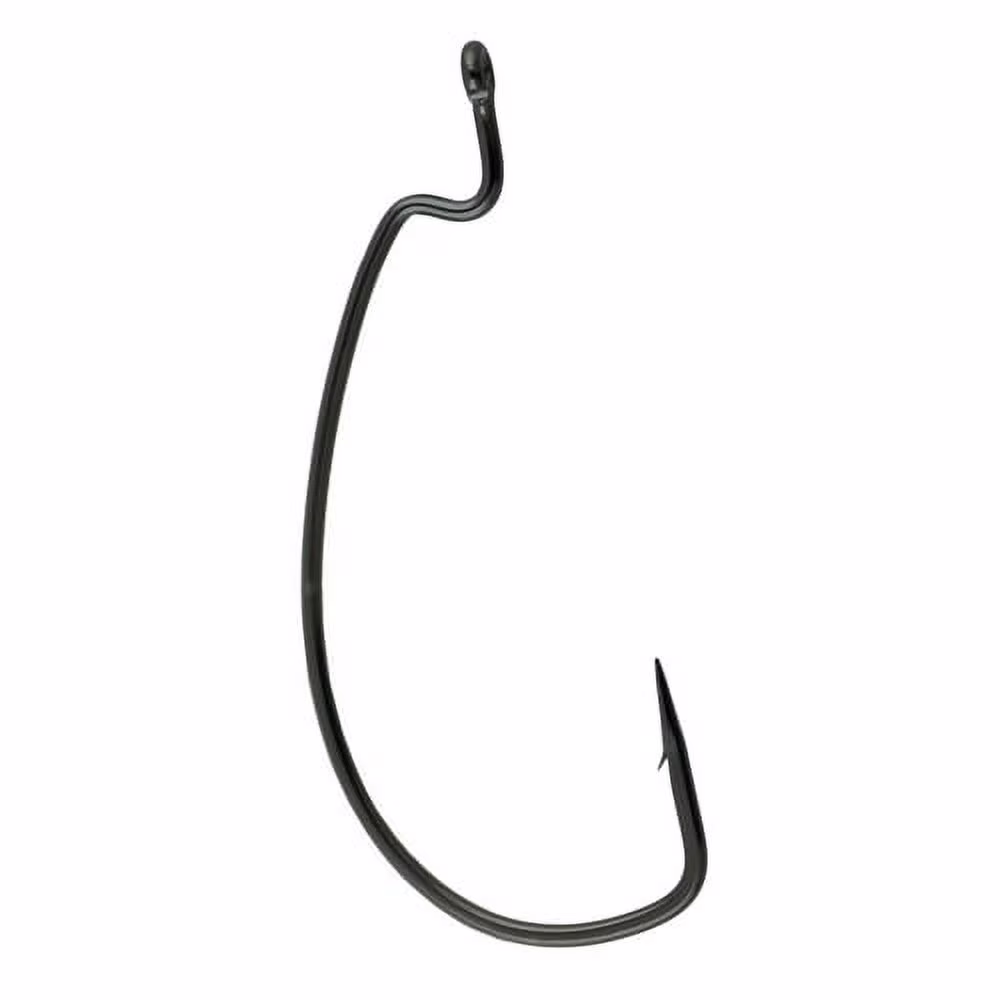 Gamakatsu Extra Wide Gap Offset Shank Worm Hooks, Size 3/0 Blk (5 Pack)