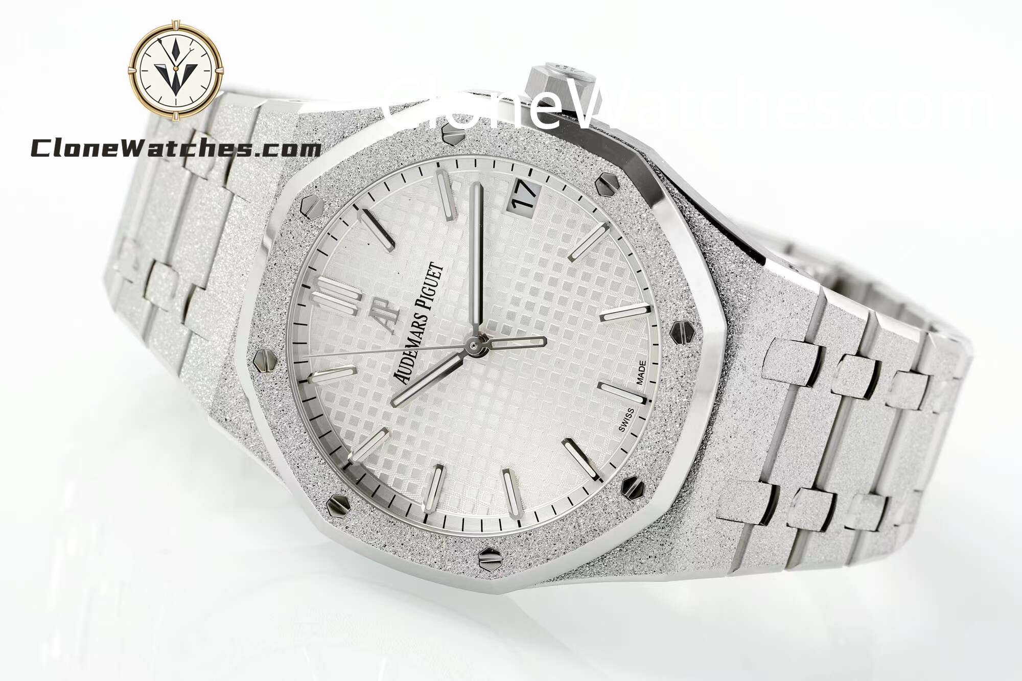 Audemars Piguet Super Clone Watches 1:1 Royal Oak Frost 15500 White Dial