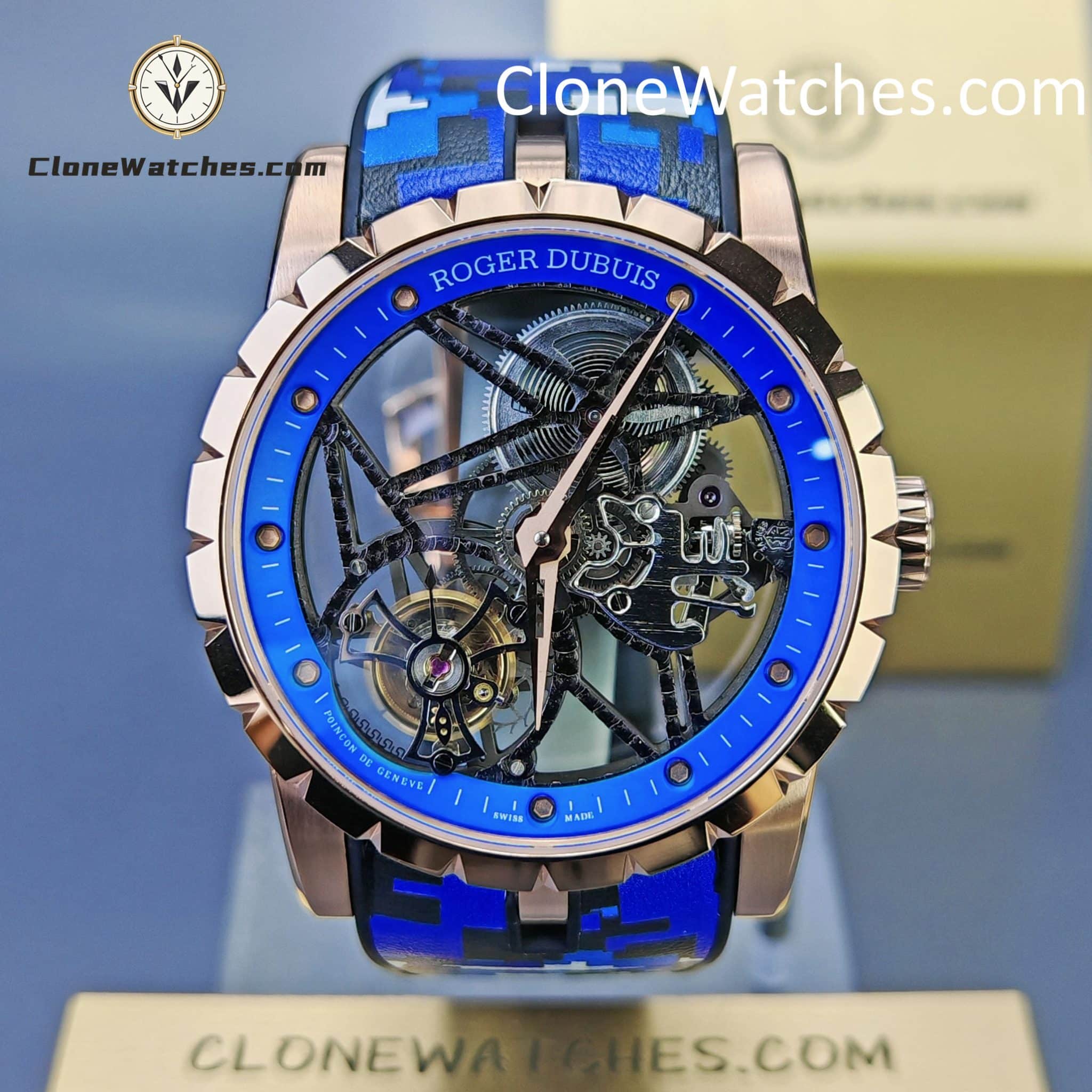Roger Dubuis Super Clone Watches 1:1 Excalibur Skeleton Tourbillon RDDBEX0940 42MM