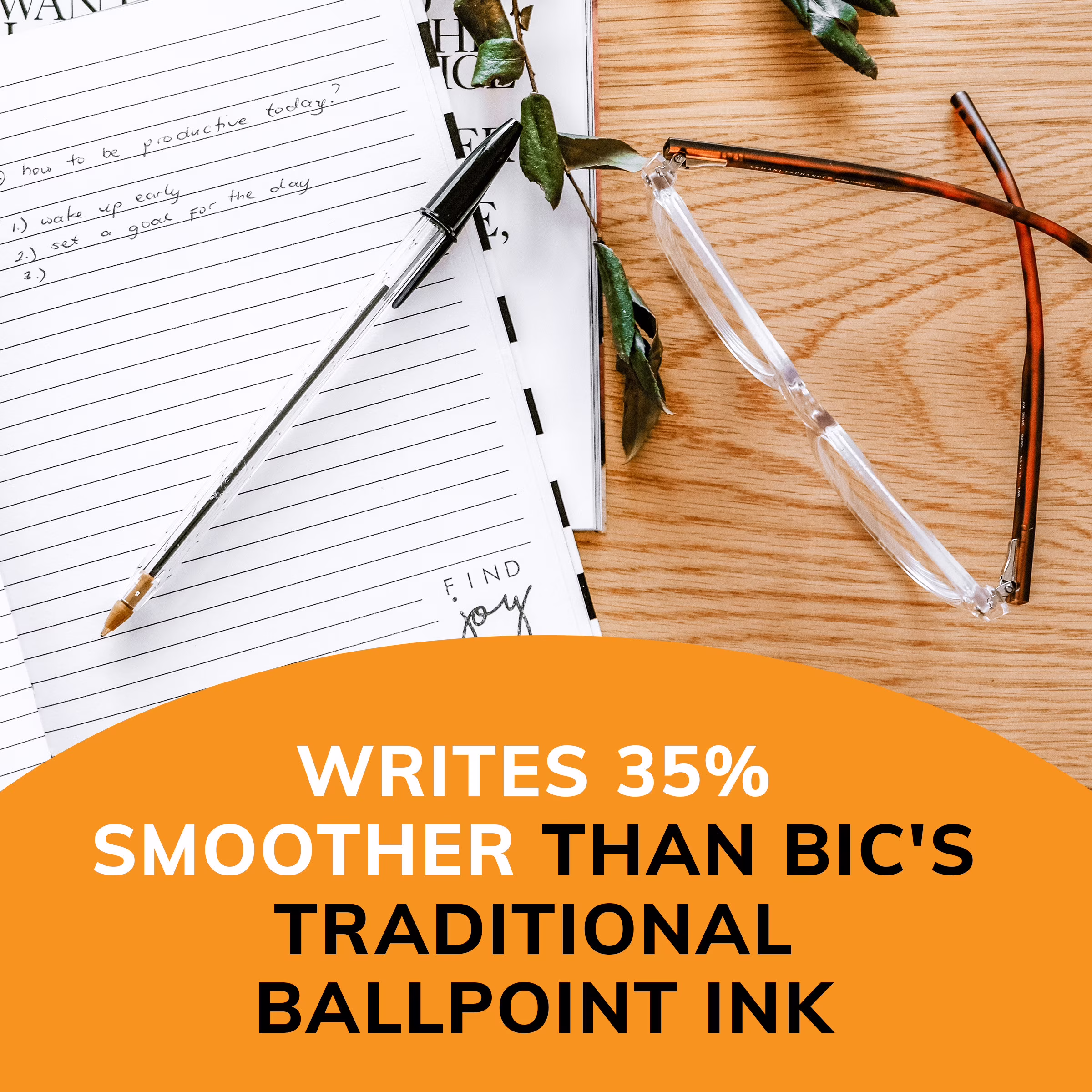 BIC Cristal Xtra Smooth Medium Point Ball Pen, School Supplies, 1.0 mm, Black, 10-Count