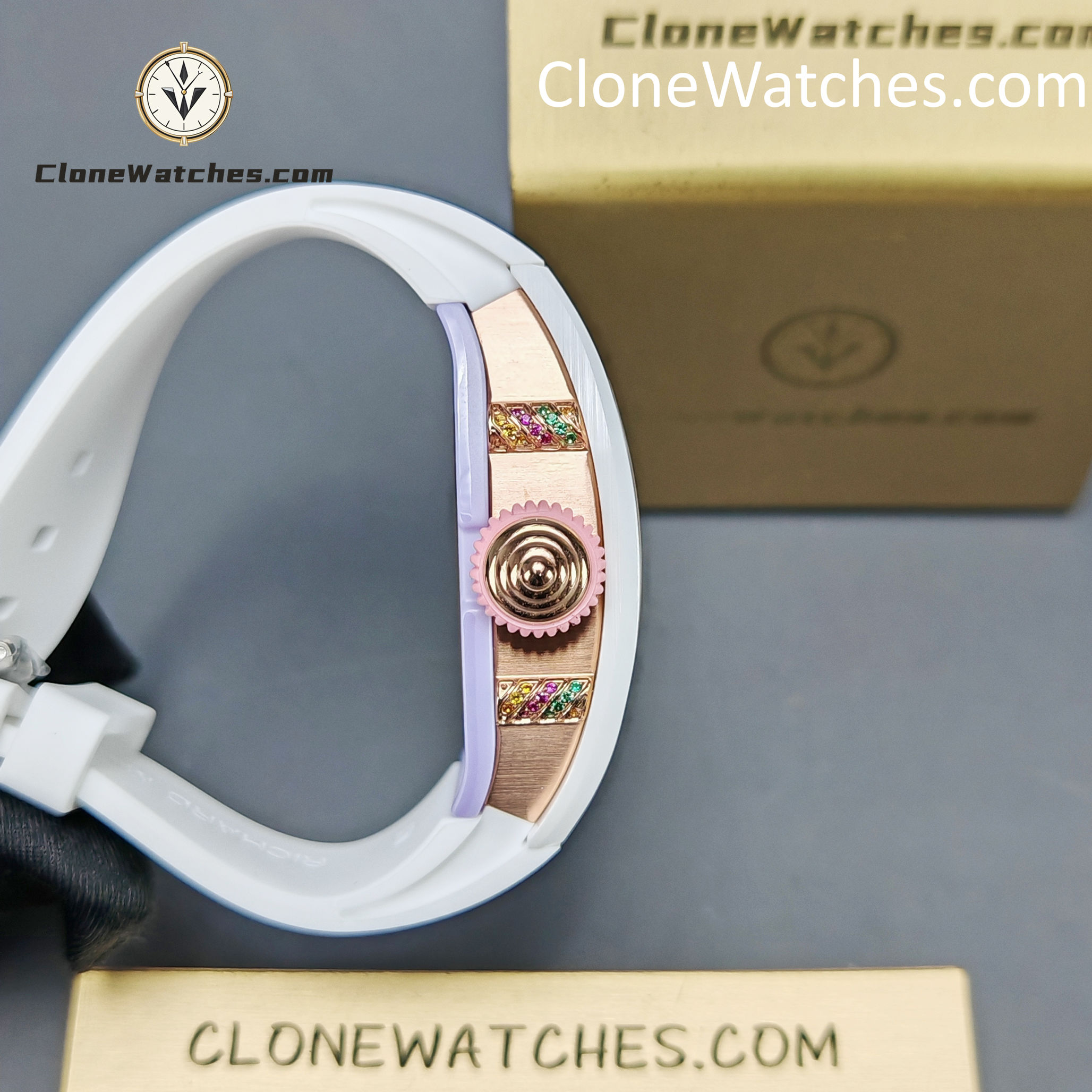Richard Mille Super Clone Watches 1:1 RM 07-03 “Marshmallow” ATZ Ceramic/TZP White Strap