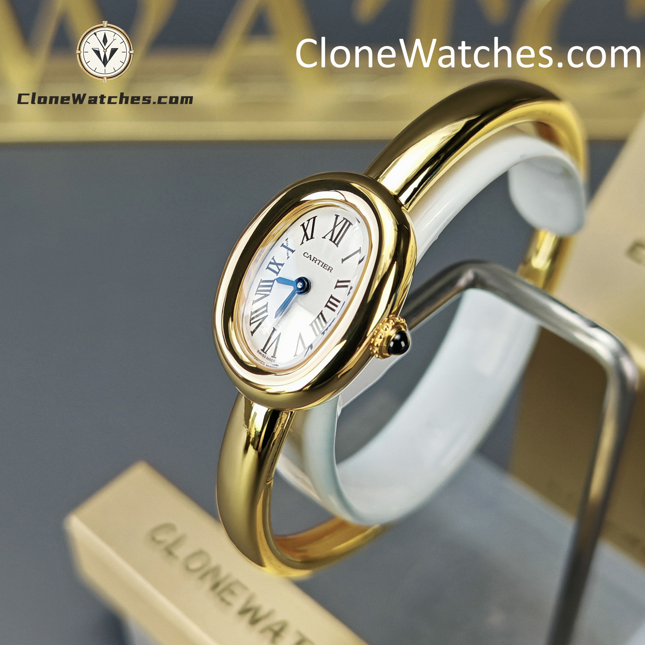 Cartier Super Clone Watches 1:1 Baignoire 18K Gold White Dial WGBA0018