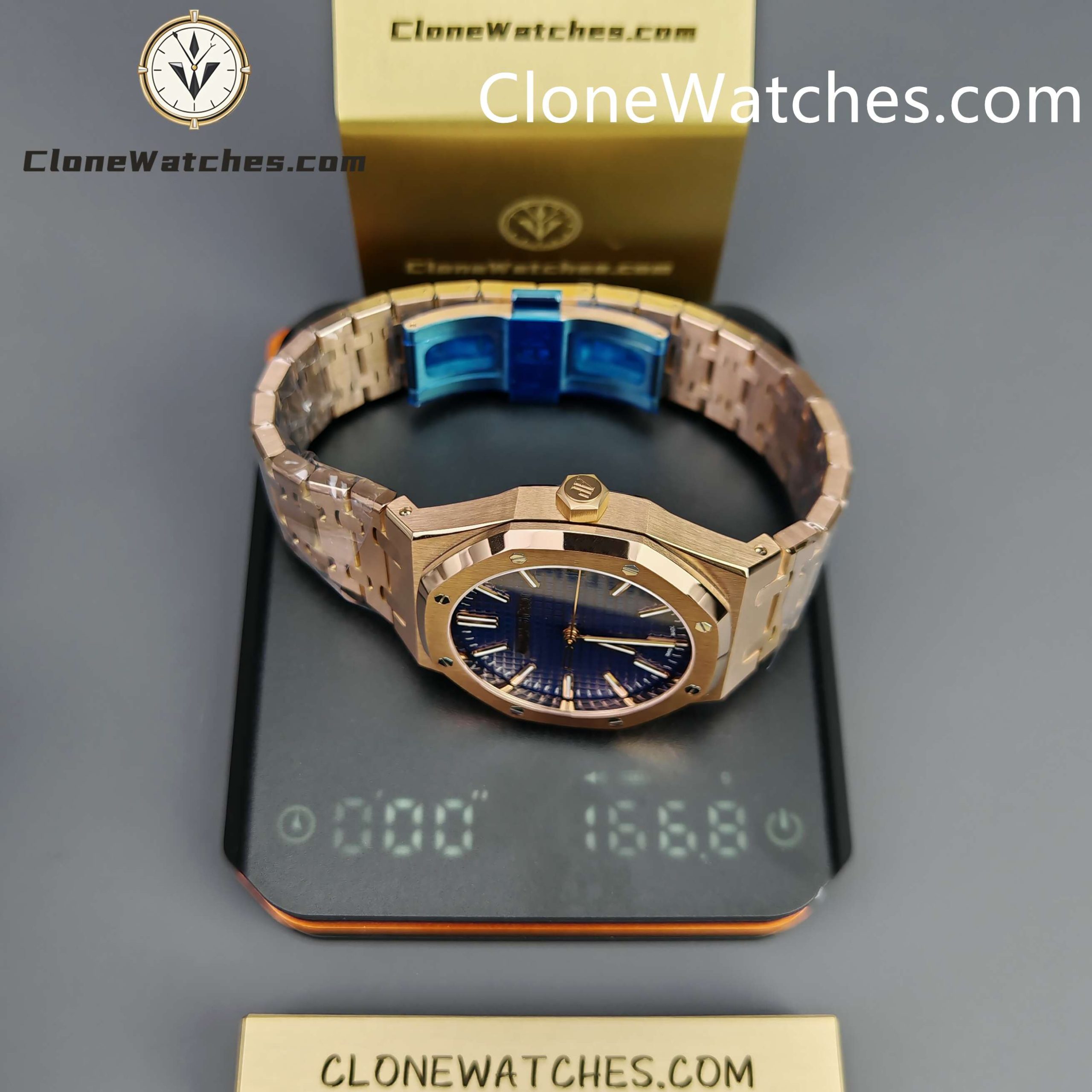 Audemars Piguet Super Clone Watches 1:1 Royal Oak 15510 Rose Gold Blue Dial 41MM