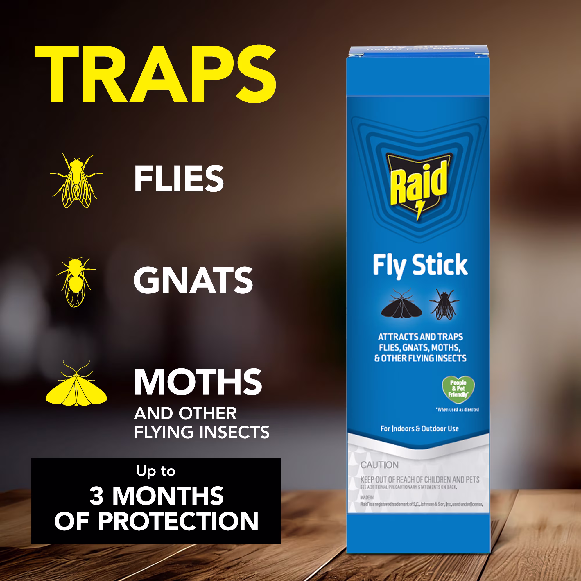 Raid Fly Stick Trap, Traps Flying Insects