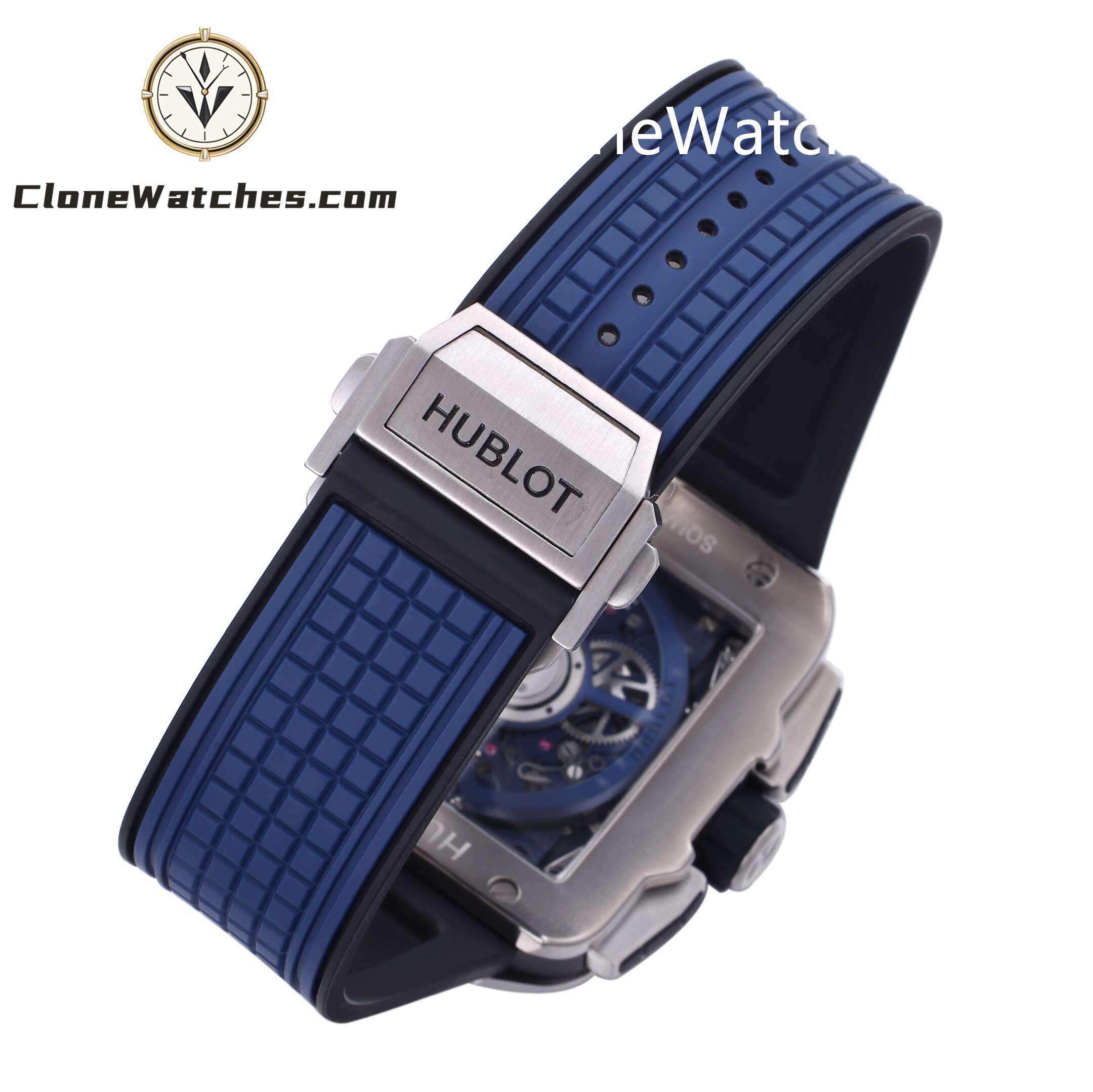 Hublot Super Clone Watches 1:1 Square Bang Unico Titanium Blue 42MM 821.NX.5170.RX
