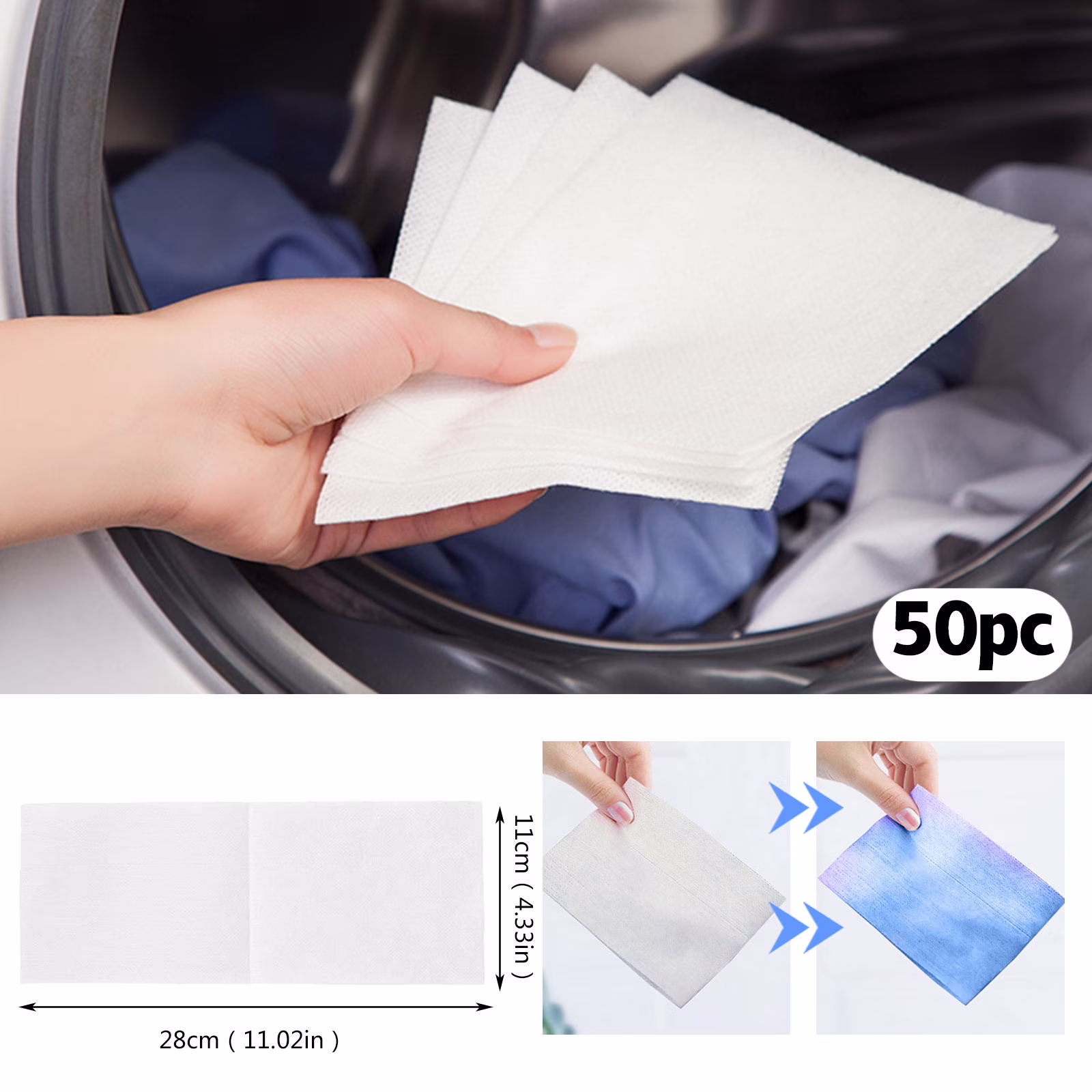 Hecnuo,Coloring-Catcher Sheet for Laundry,Color Grabbers Laundry Sheet,Allow Mixed Washes and Prevents Color Runs,Fragrance Free Color Absorber Sheets for Washer No Fluorescent Agent