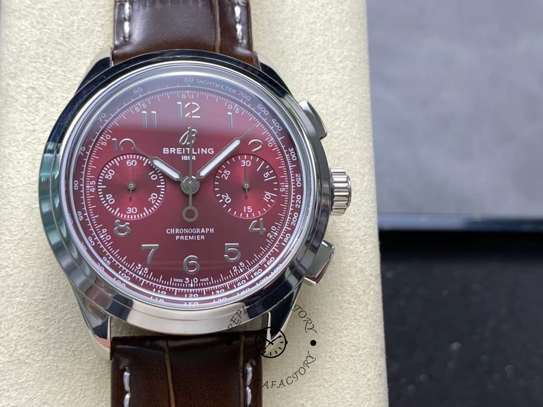 Breitling Premier B09 Chronograph 40 AB0930D41K1P1 1:1 Clone Brown Alligator Strap