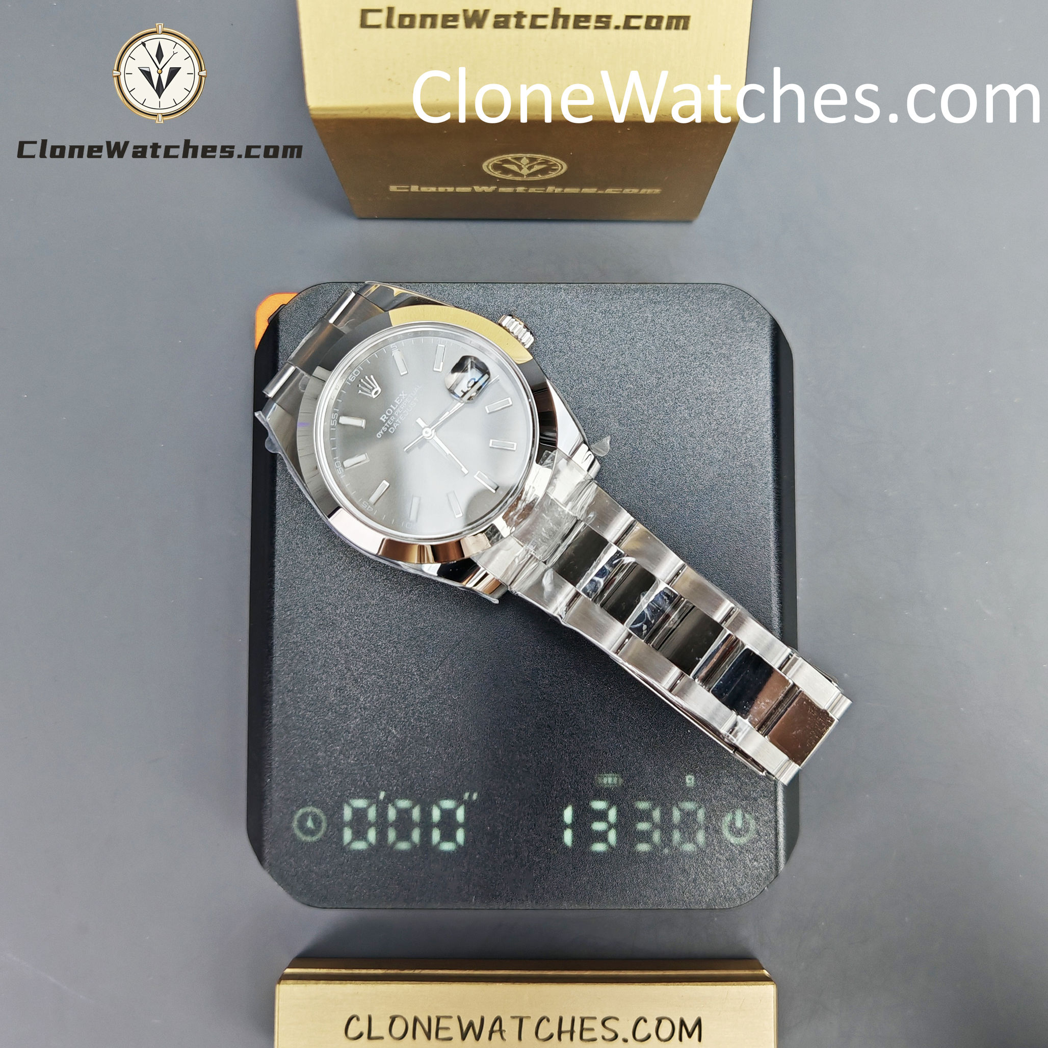 Rolex Super Clone Watches 1:1 DateJust Gray Dial M126300 – 0007 Oyster 41MM 3235 Movement