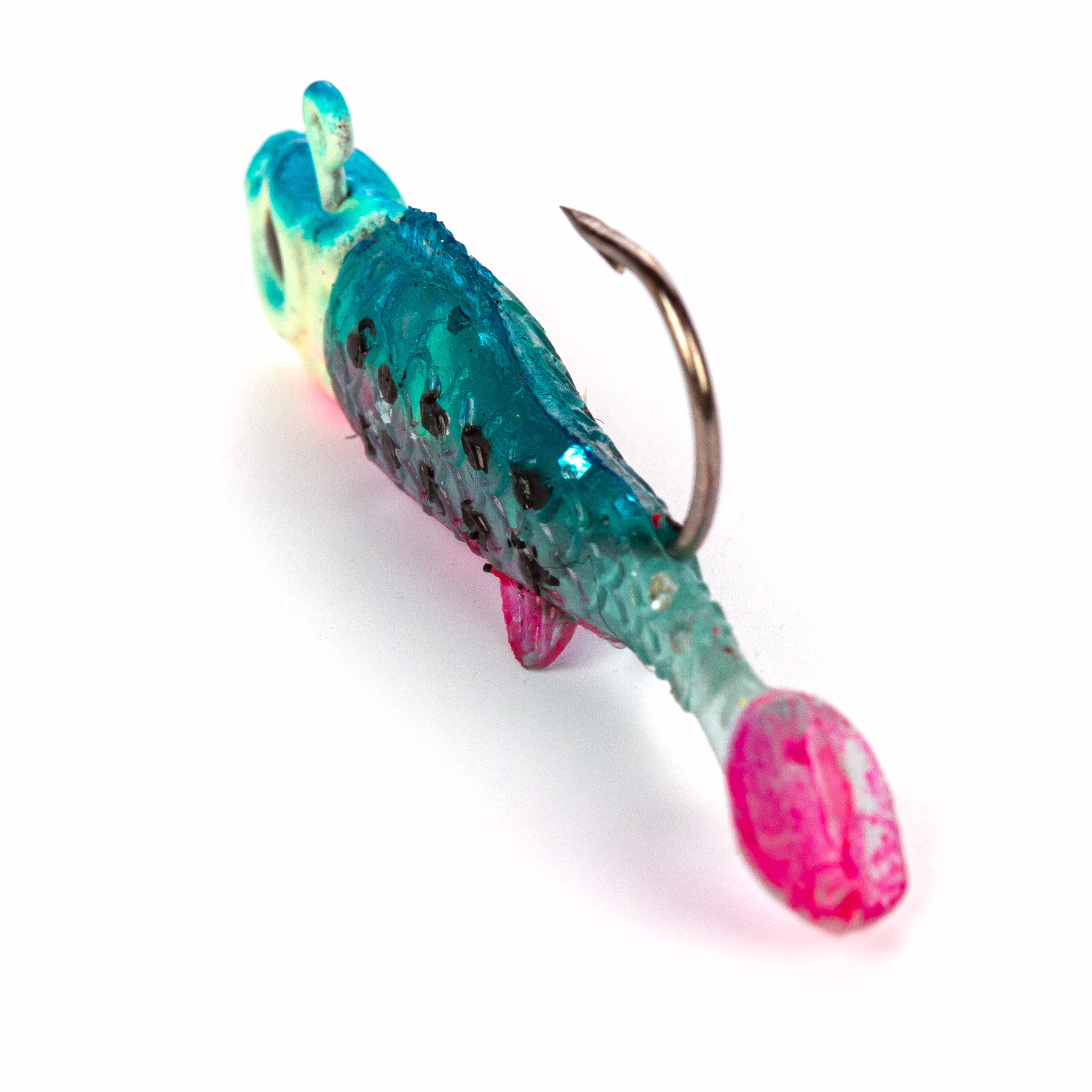 (2 pack) Ozark Trail 1/8 oz Freshwater Rigged Panfish Minnow Fishing Lure, Blue & Pink, 2-Pack