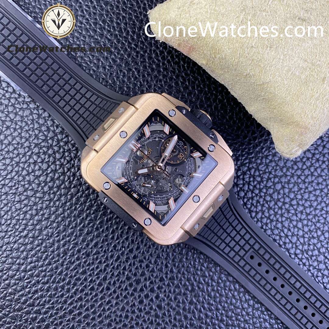 Hublot Super Clone Watches 1:1 Square Bang Unico King Gold Ceramic 42MM 821.OM.0180.RX