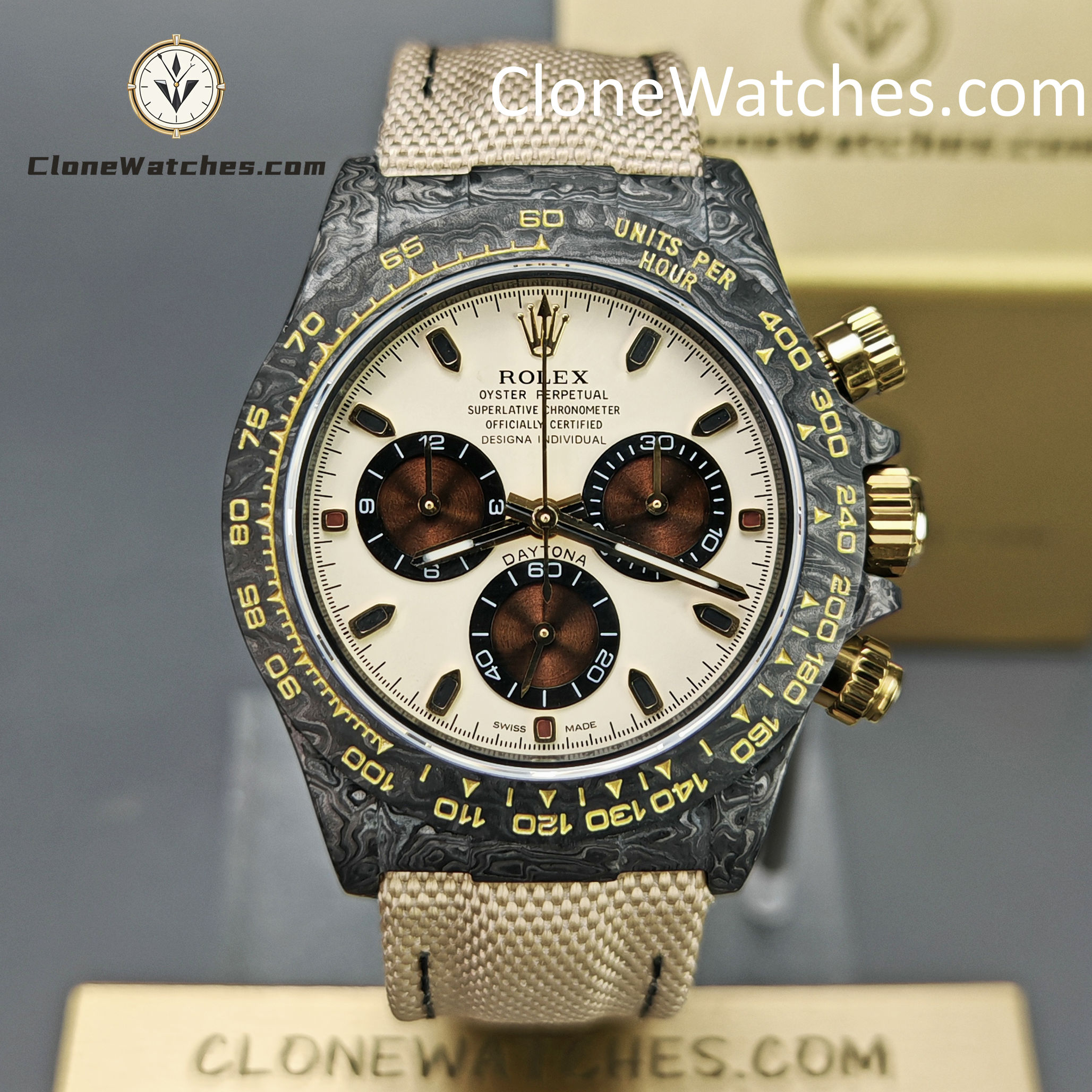 Modified Super Clone Watches 1:1 DIW Rolex Daytona “Desert Eagle” 4130 Movement