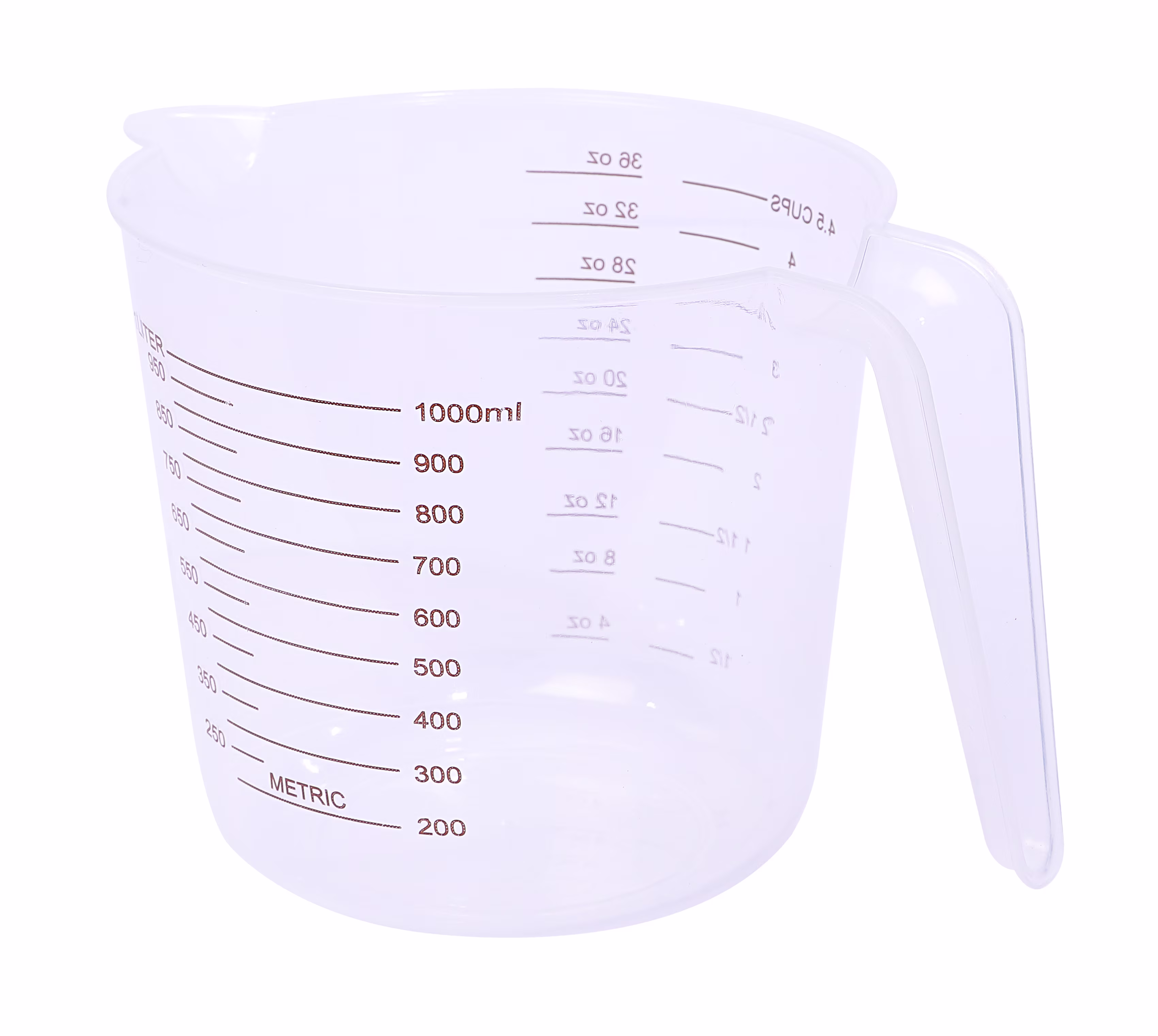 Mainstays 4.5-Cup BPA-Free Plastic Measuring Cup with Clear Measurements
