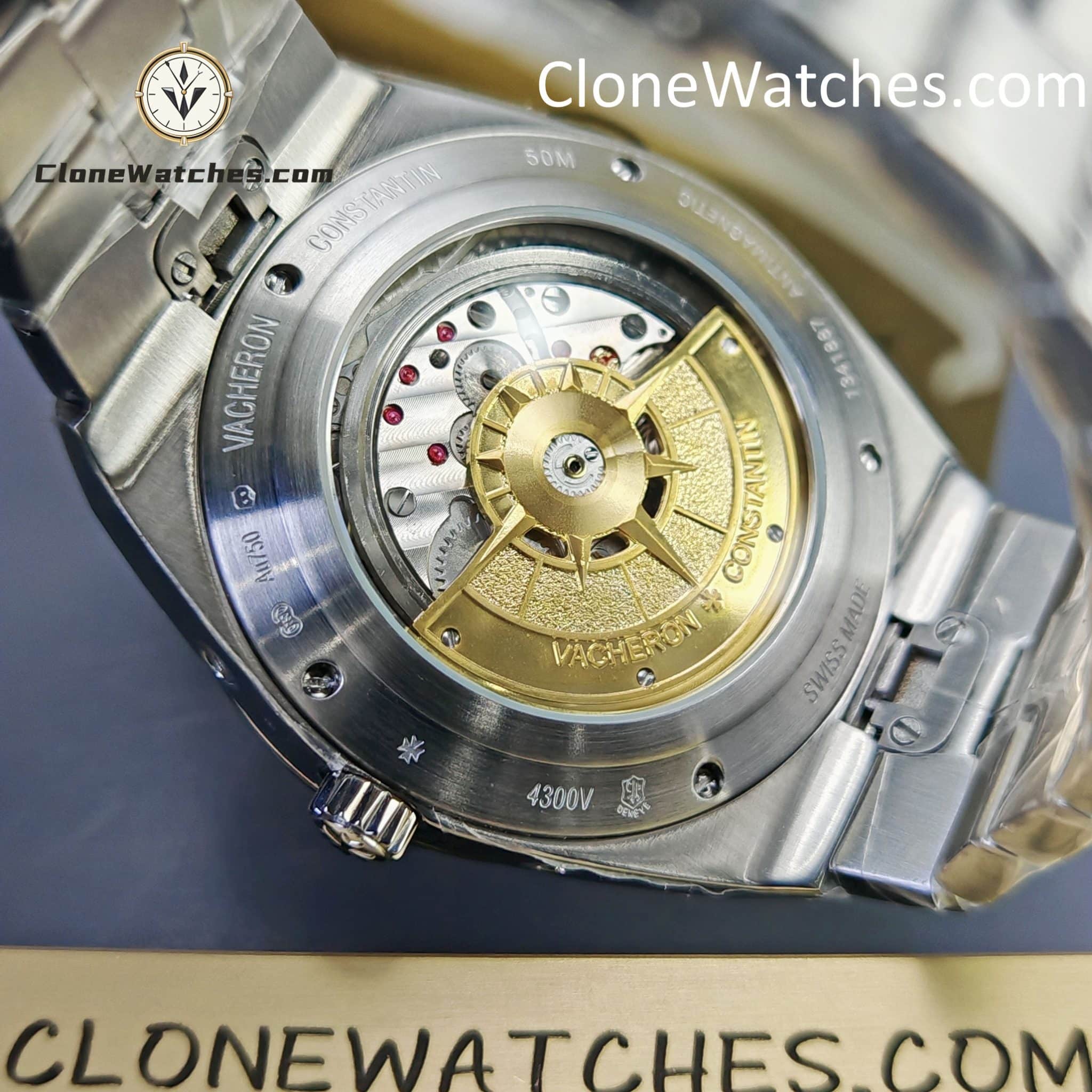 Vacheron Constantin Super Clone Watches 1:1 Overseas perpetual calendar 4300V/220G-B945 Blue Dial