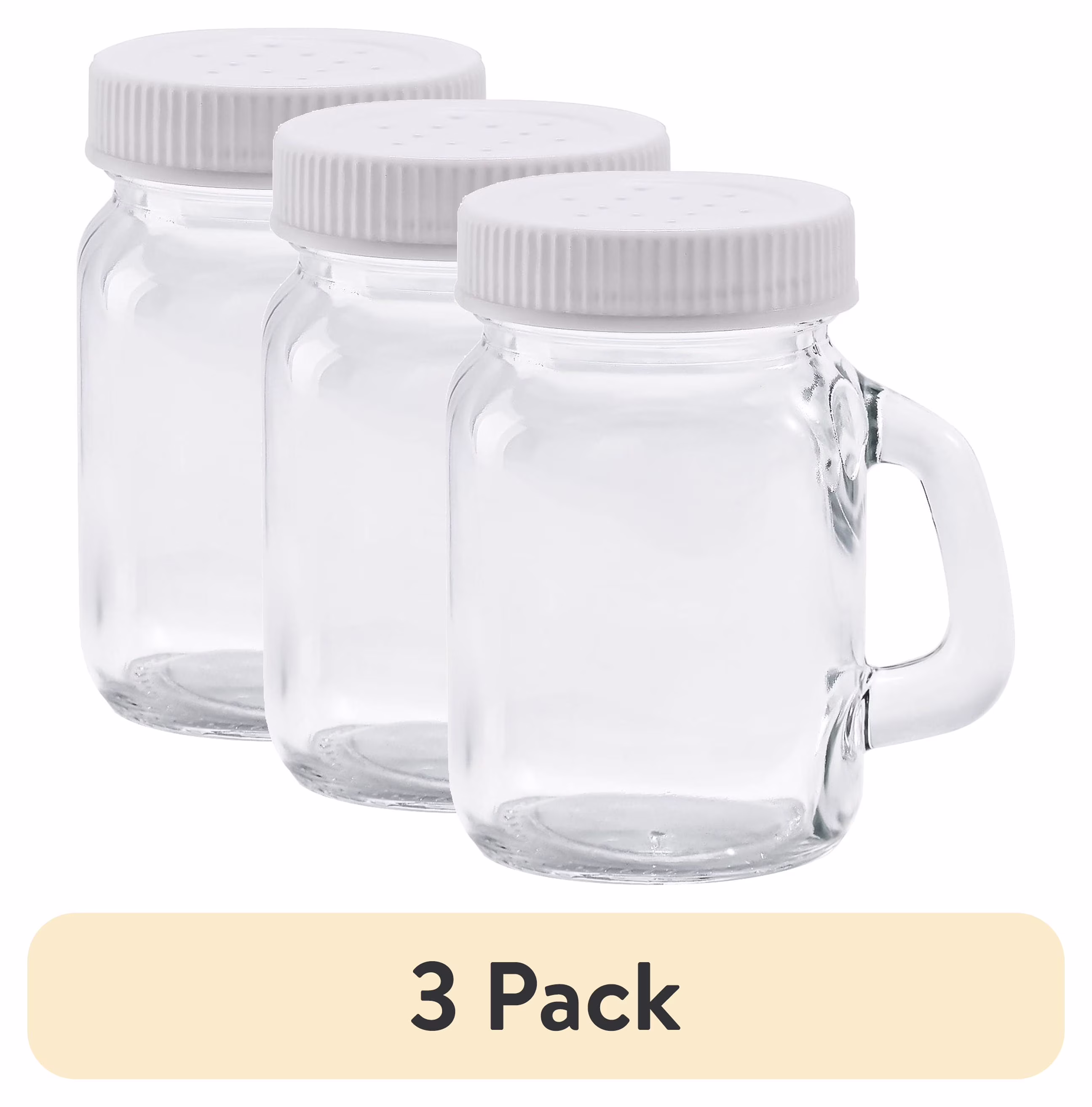 Mainstays Glass Salt and Pepper Spice Shaker Bottle, 4 oz