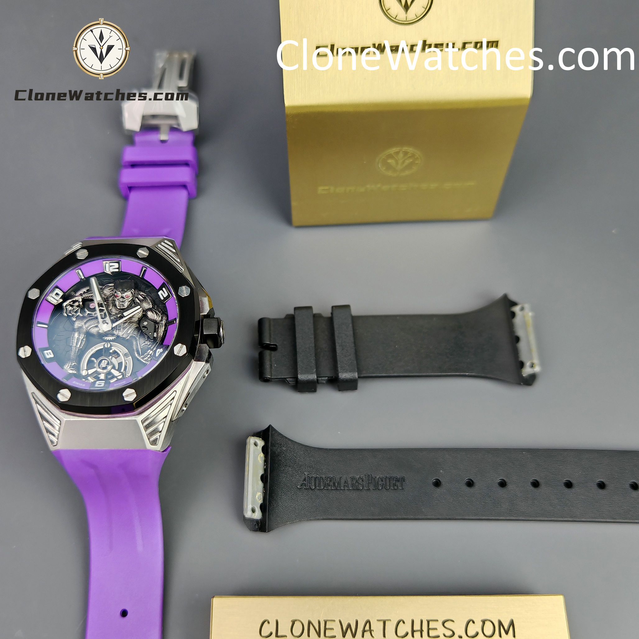 Audemars Piguet Super Clone Watches 1:1 Royal Oak Concept “Black Panther” Flying Tourbillon 26620IO 42MM
