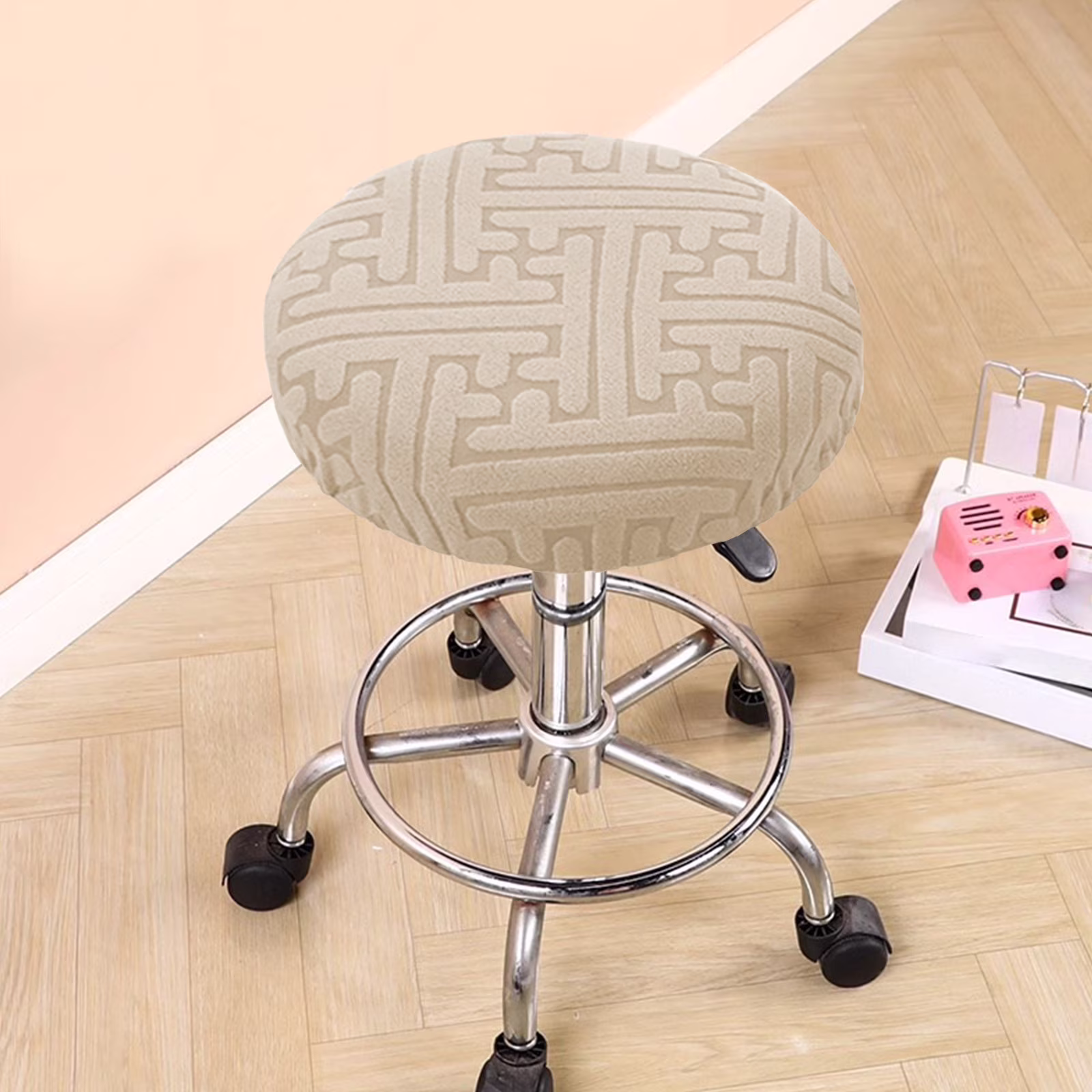 Stool Covers Round,Elastic Bar Stool Covers Washable Stool Cushion Slipcover,Stretchy Bar Chair Seat Cover