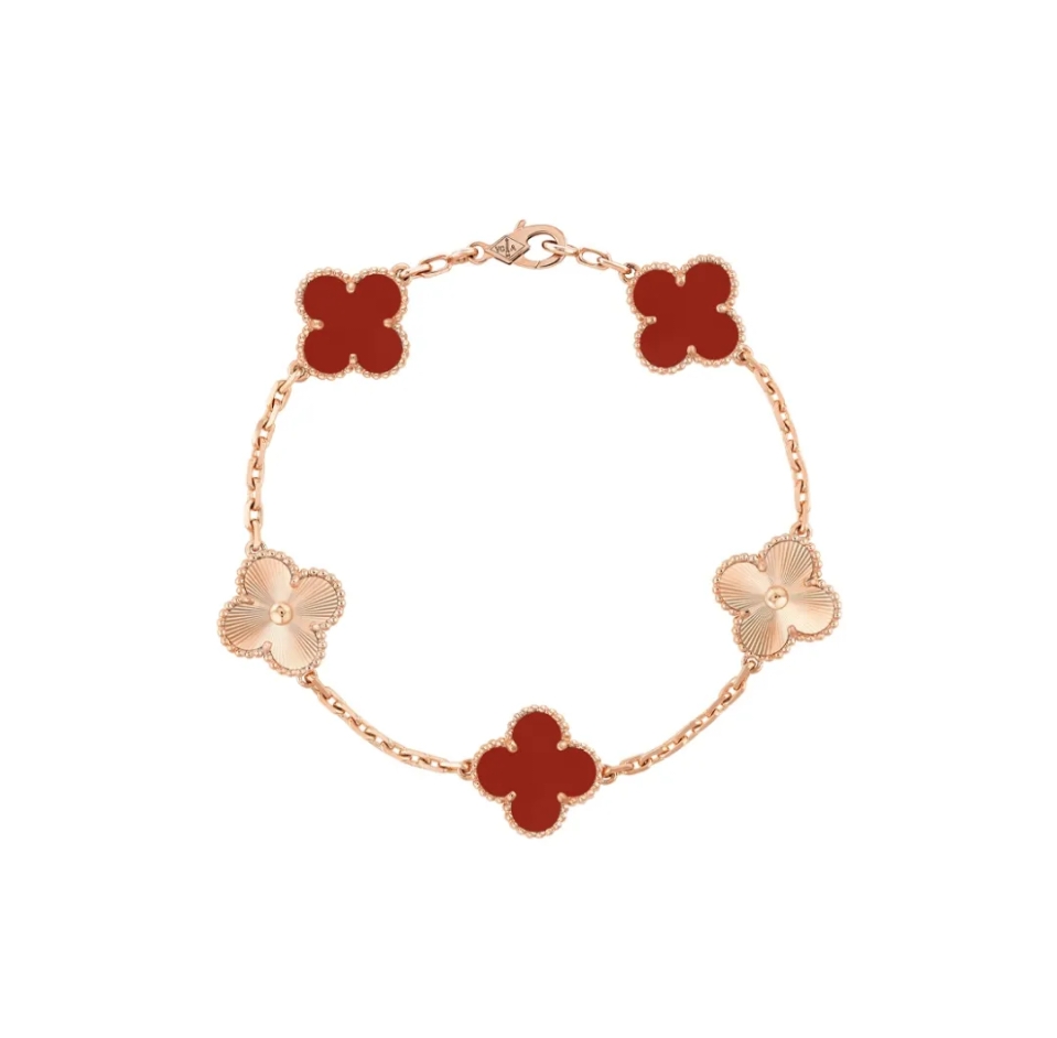 Van Cleef & Arpels Four Leaf Lucky Series 18K Gold Bracelet