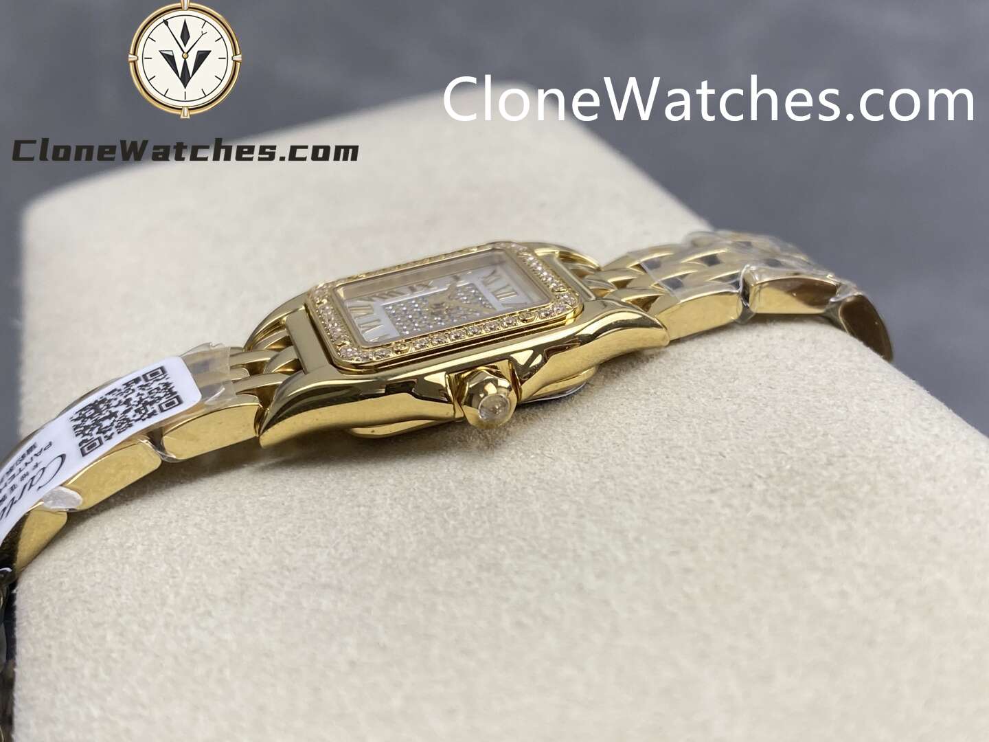 Cartier Super Clone Watches 1:1 PANTHÈRE DE CARTIER Silver-gray with diamond accents Dial 22mm x30mm WJPN0094