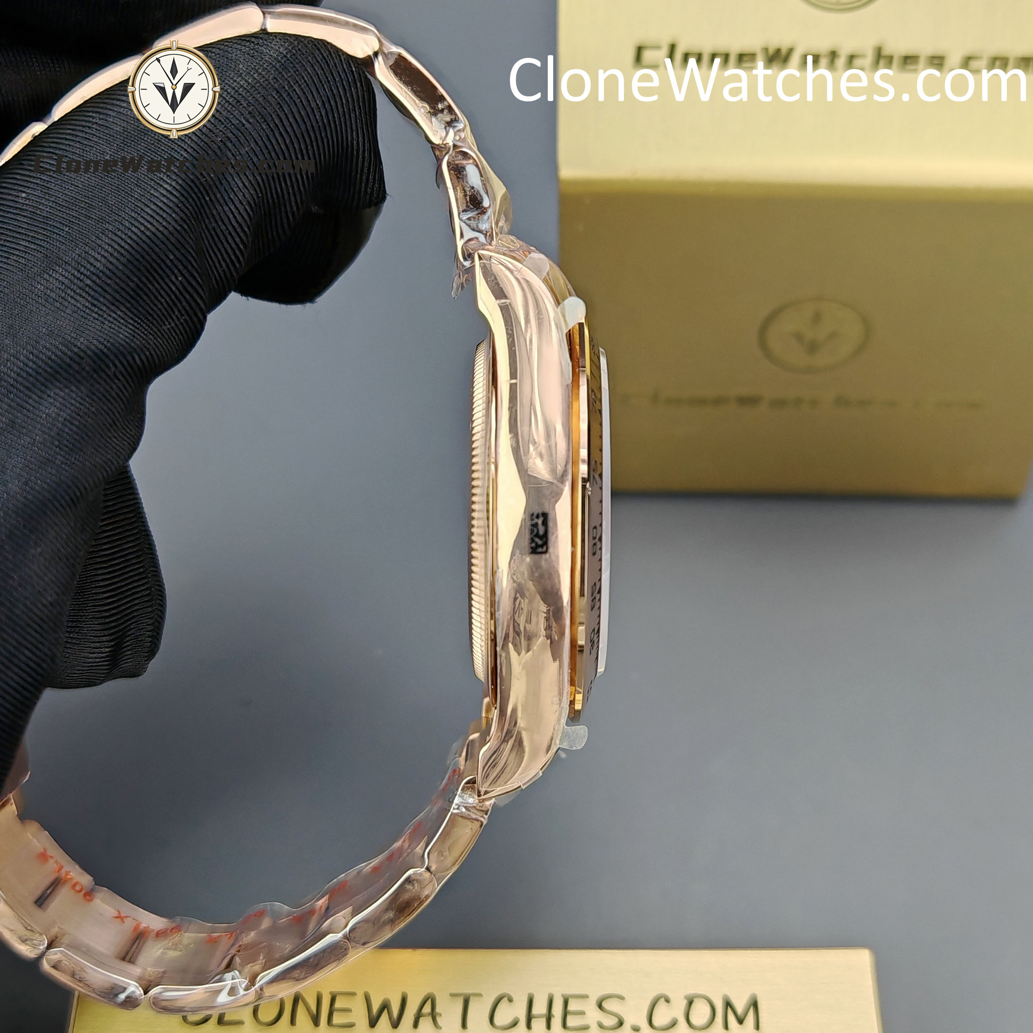 Rolex Super Clone Watches 1:1 Daytona Rose Gold Brown Dial M126505-0005 4131 Movement