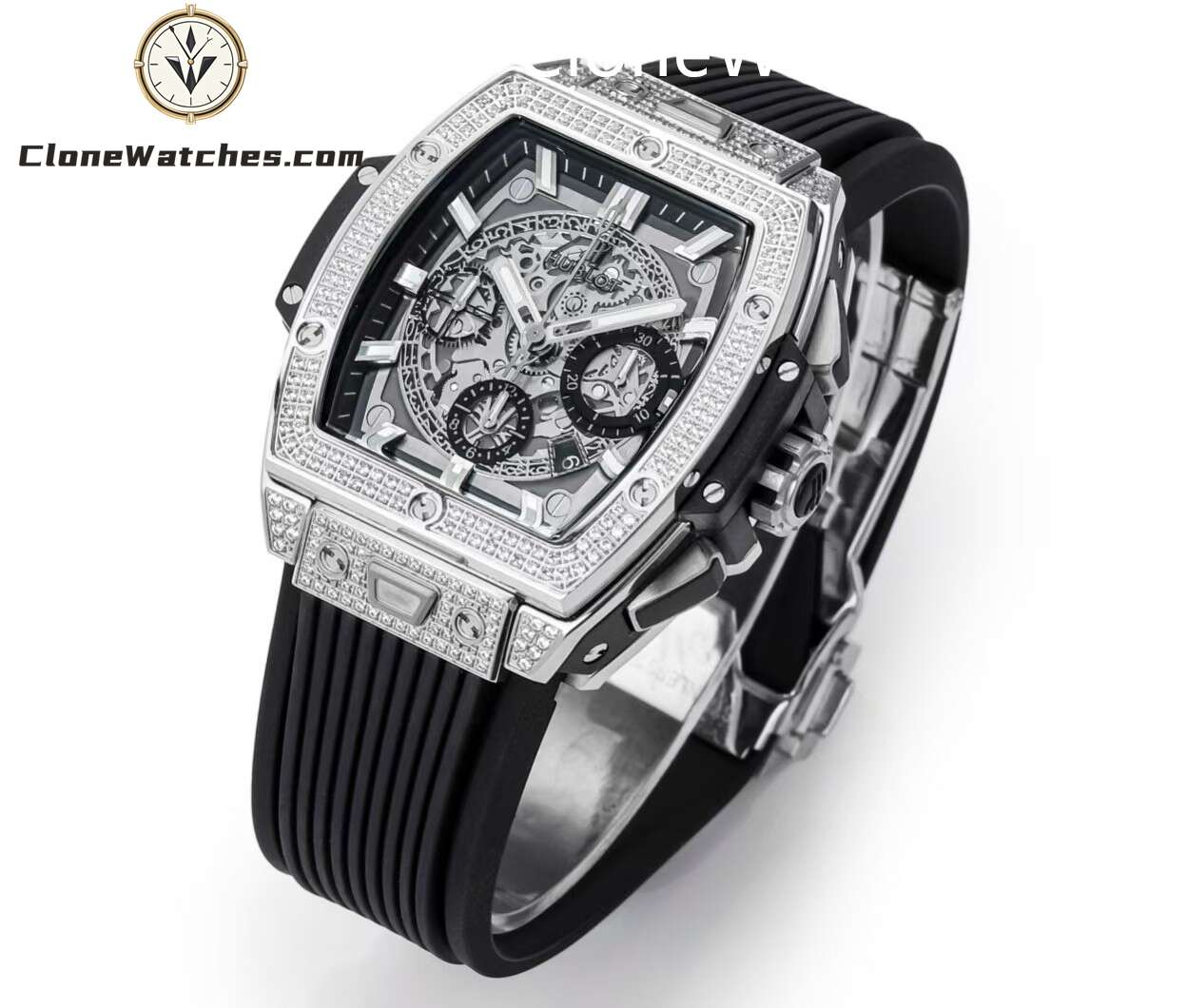 Hublot Super Clone Watches 1:1 Spirit of Big Bang Titanium Pavé 642.NX.0170.RX.1704