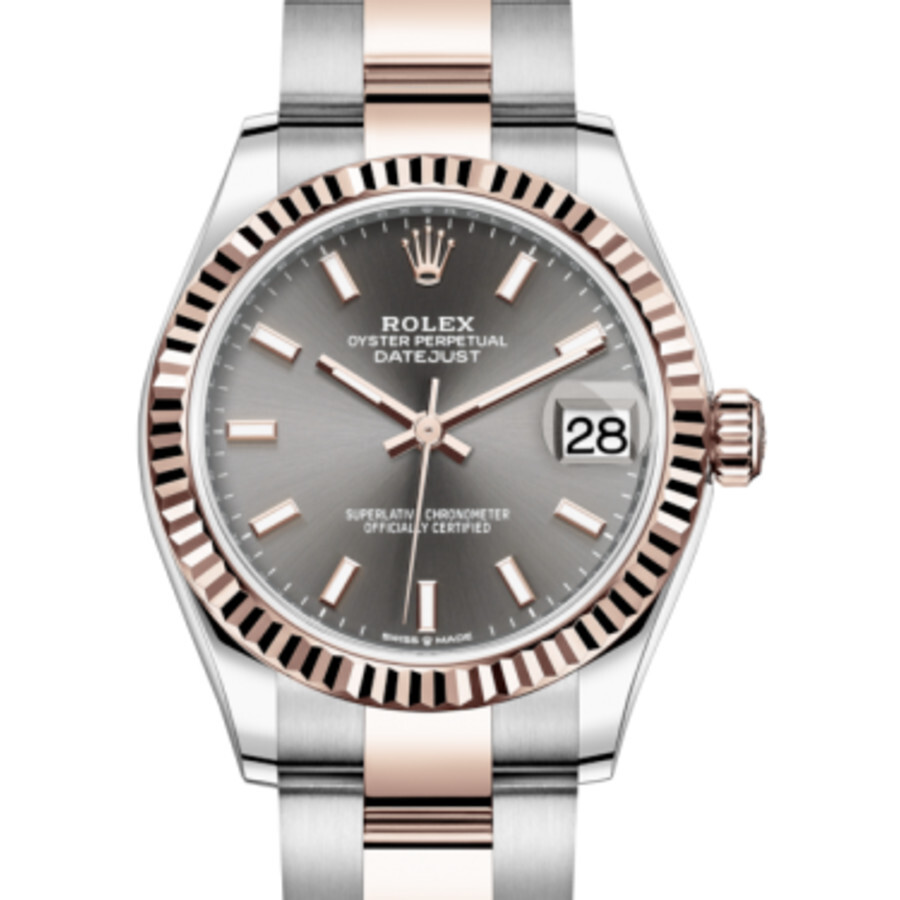 Rolex Datejust 31 Dark Rhodium Dial Automatic Ladies Steel and 18kt Everose Gold Oyster Watch 278271DRSO（Lifetime free warranty+90-days replacement service & Refund!.）