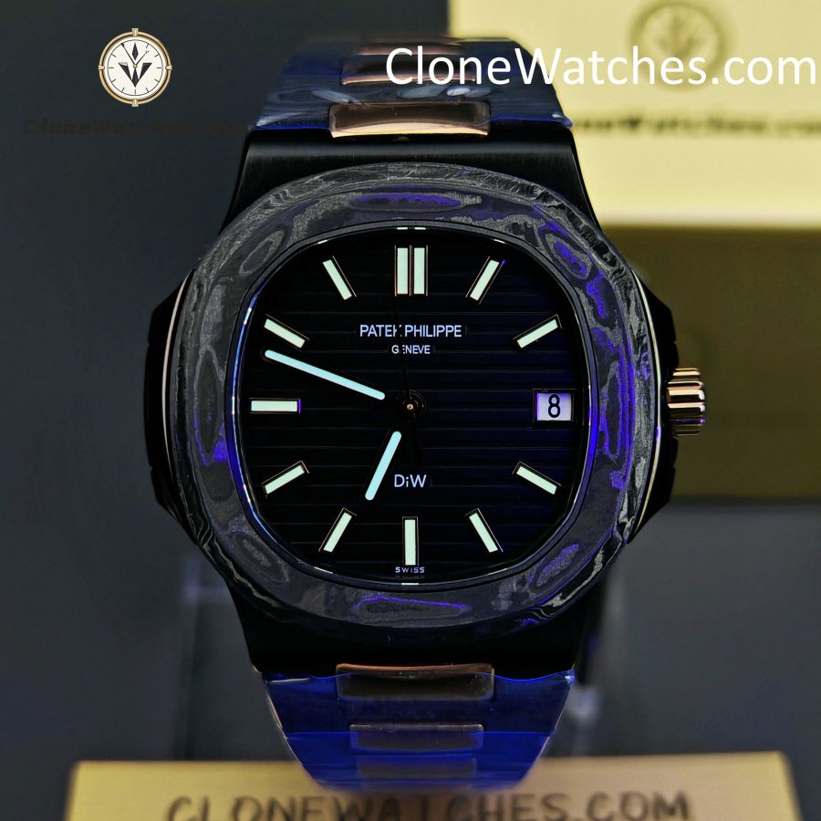 Modified Super Clone Watches 1:1 DiW Patek Philippe Nautilus 5711/1A “ROSE GOLD BLACK GRAIL”