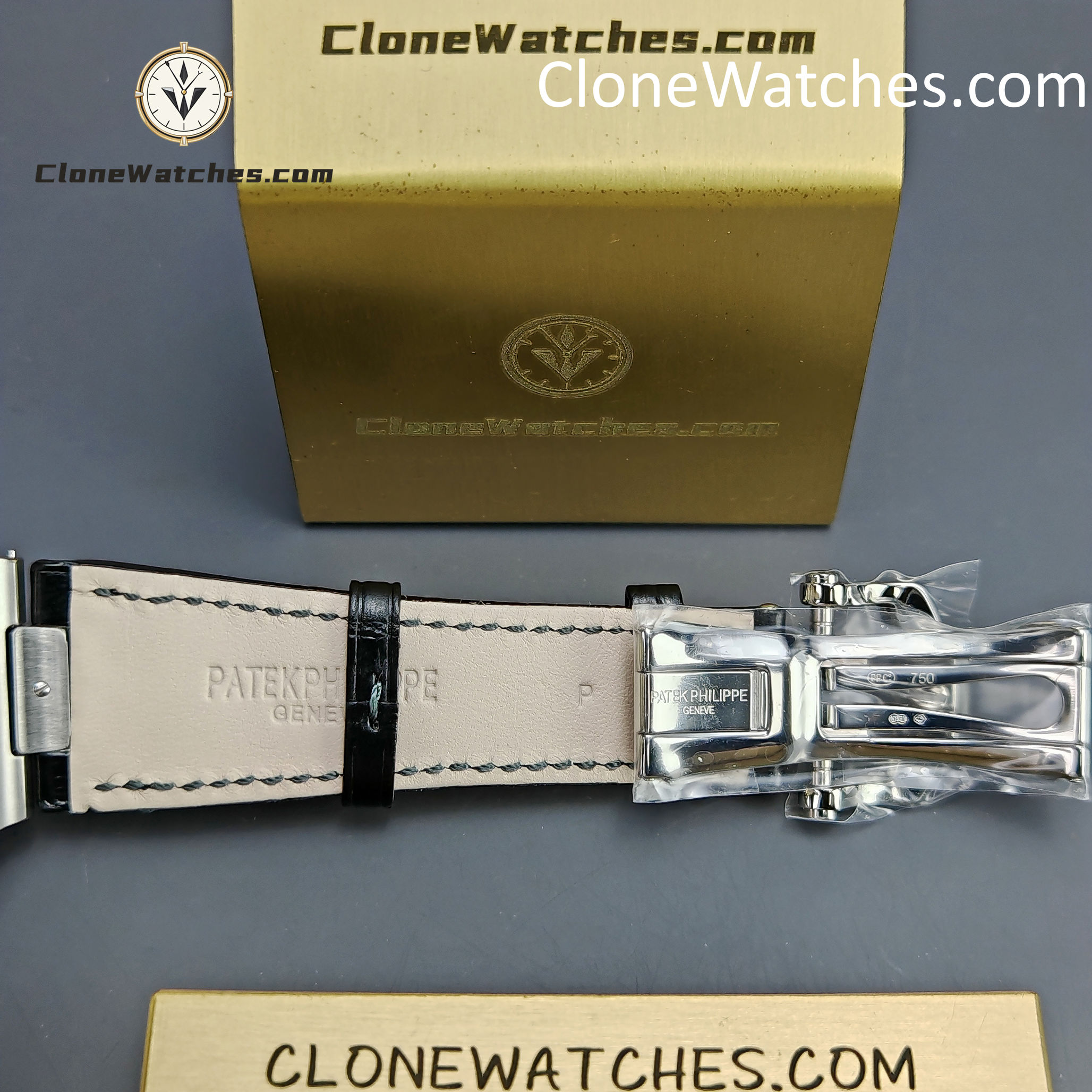 Patek Philippe Super Clone Watches 1:1 Nautilus 5711 Green Dial Black Leather Strap