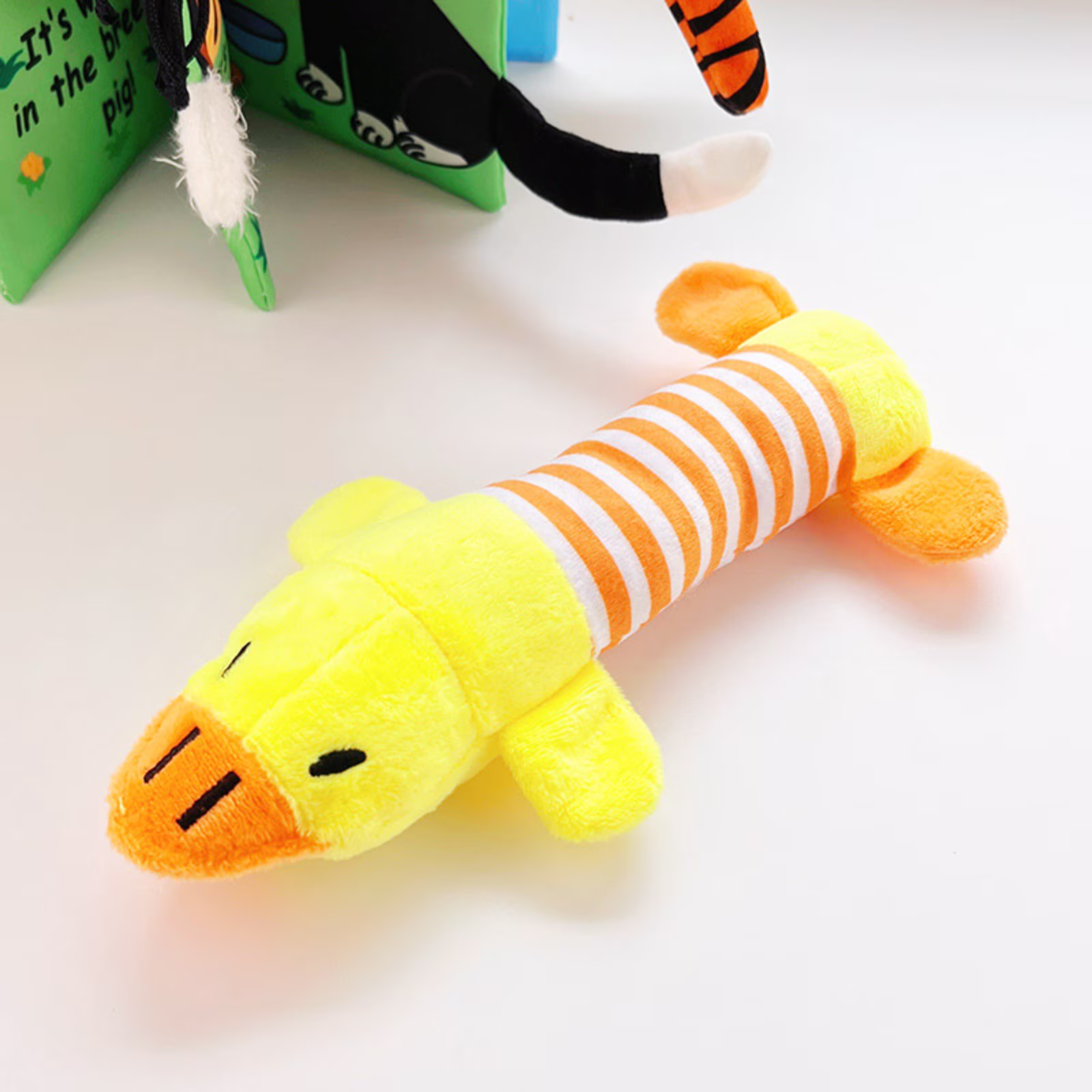 Pet Dog Cat Plush Cartoon Bite-resistant Decompression Ducks Piggys Elephant Cute Vocal Cat Toys Dog Supplies for Christmas Gifts