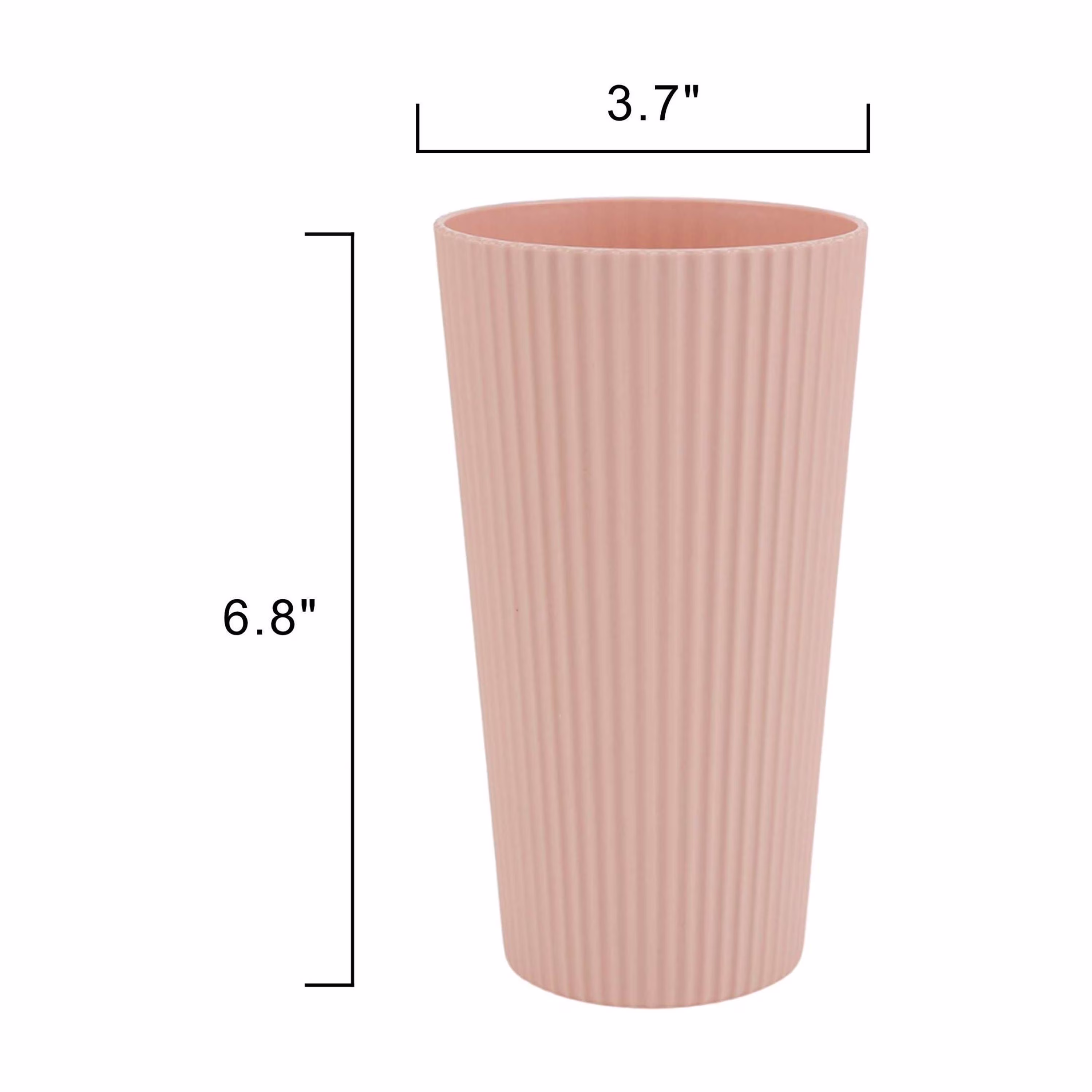 (3 pack) Mainstays Blush Pink Recycled Plastic Beverage Tumbler, 26 oz, 1 Piece