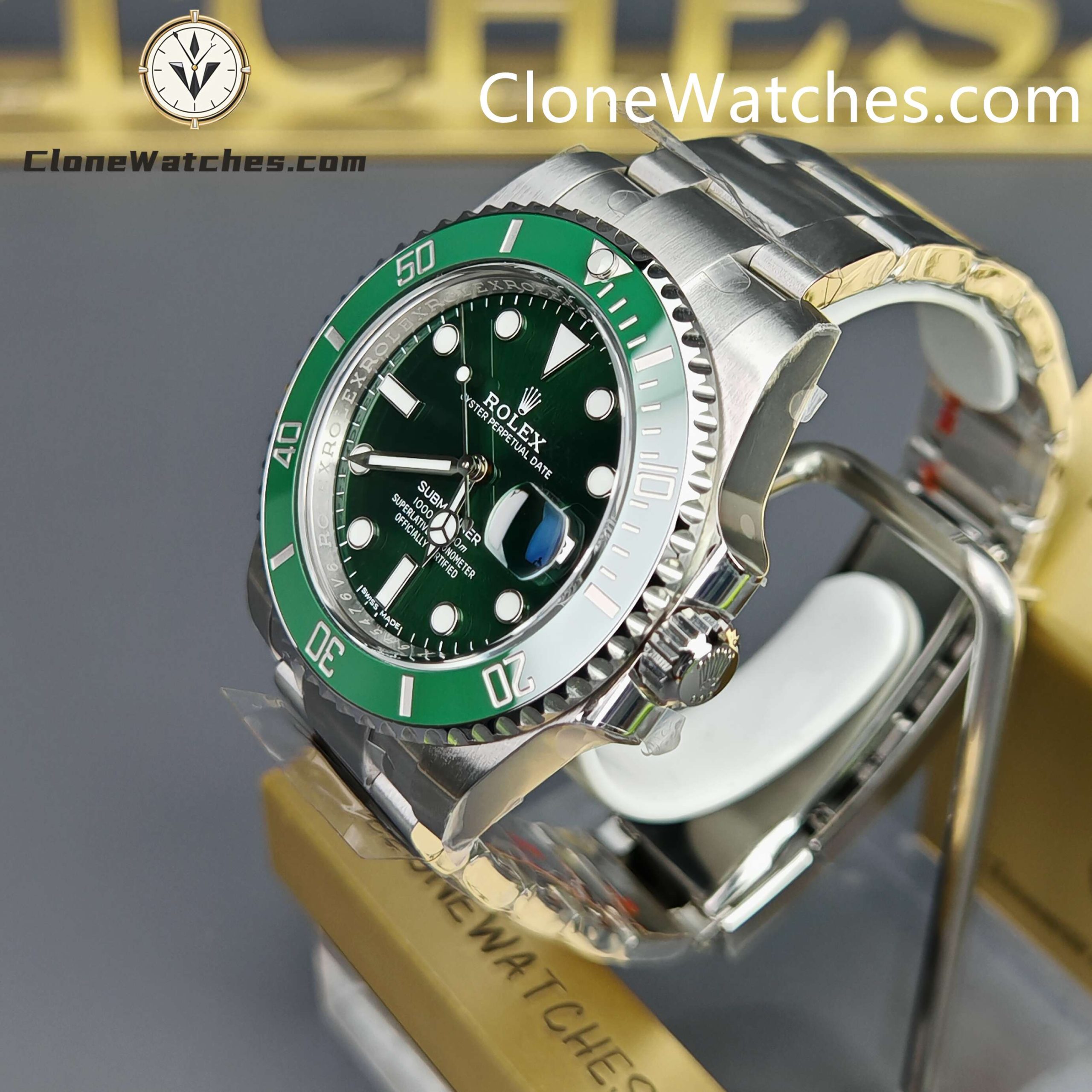 Rolex Super Clone Watches 1:1 Hulk Submariner 116610LV 3135 Movement