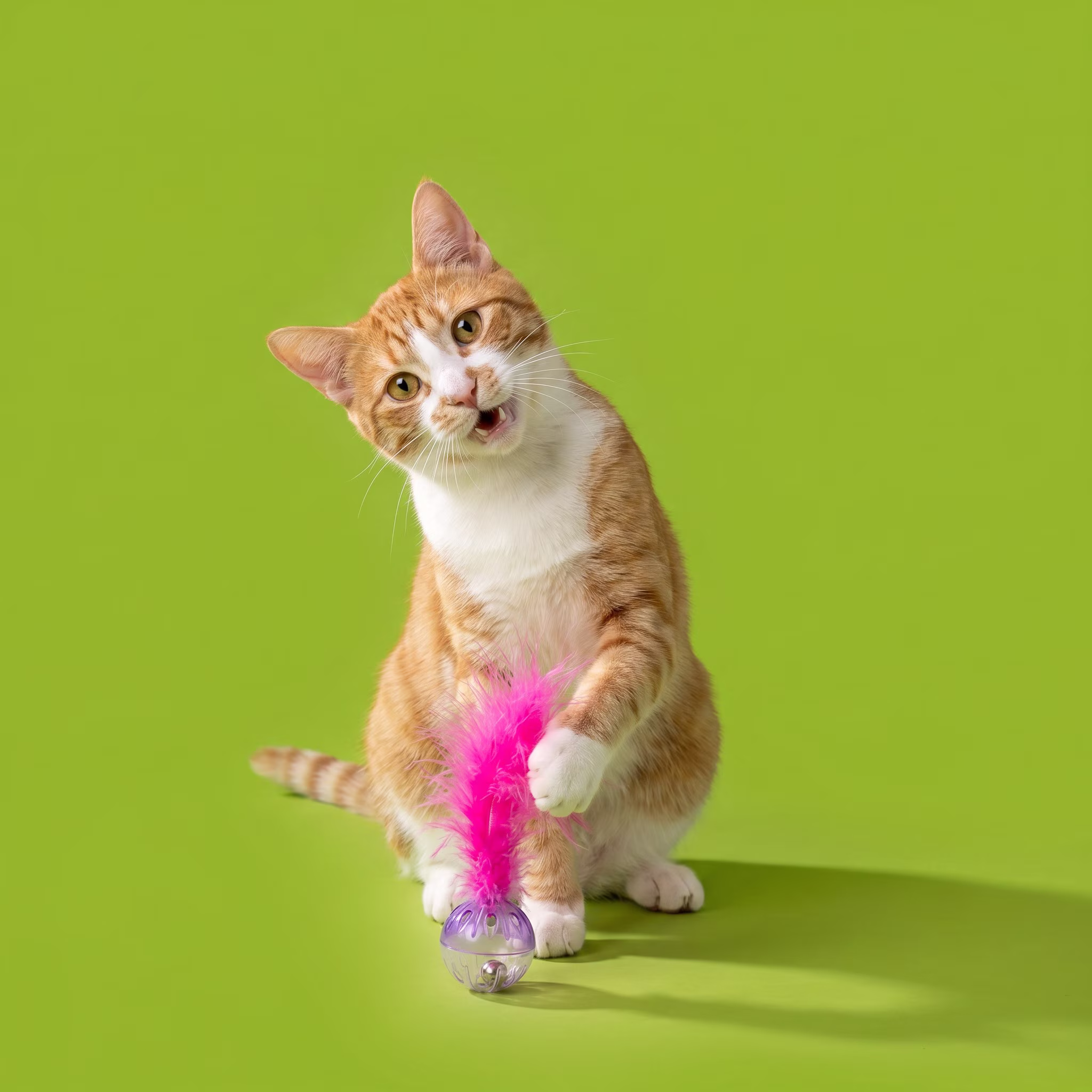 Vibrant Life Bell and Feather Lattice Ball Cat Toy