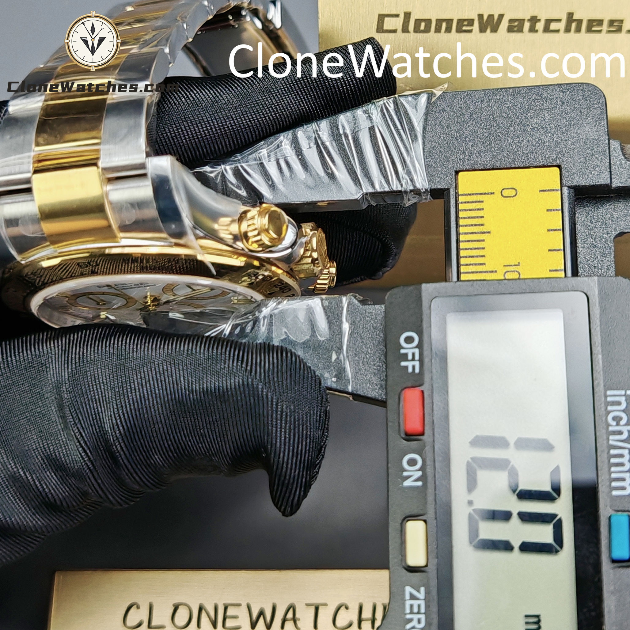 Rolex Super Clone 1:1 Daytona 18k gold m126503-0001 White Dial 4131 movement