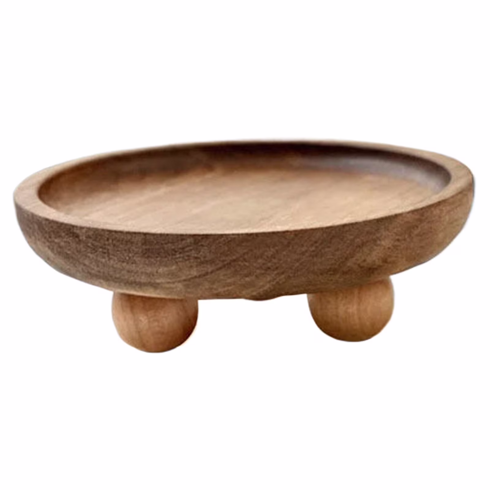 DONGHEHH Wood Display Tray Small Decorative Riser Stand Wood Riser for Candle Plant Bottle Counter Decor Brown 5.12 x 1.77 in