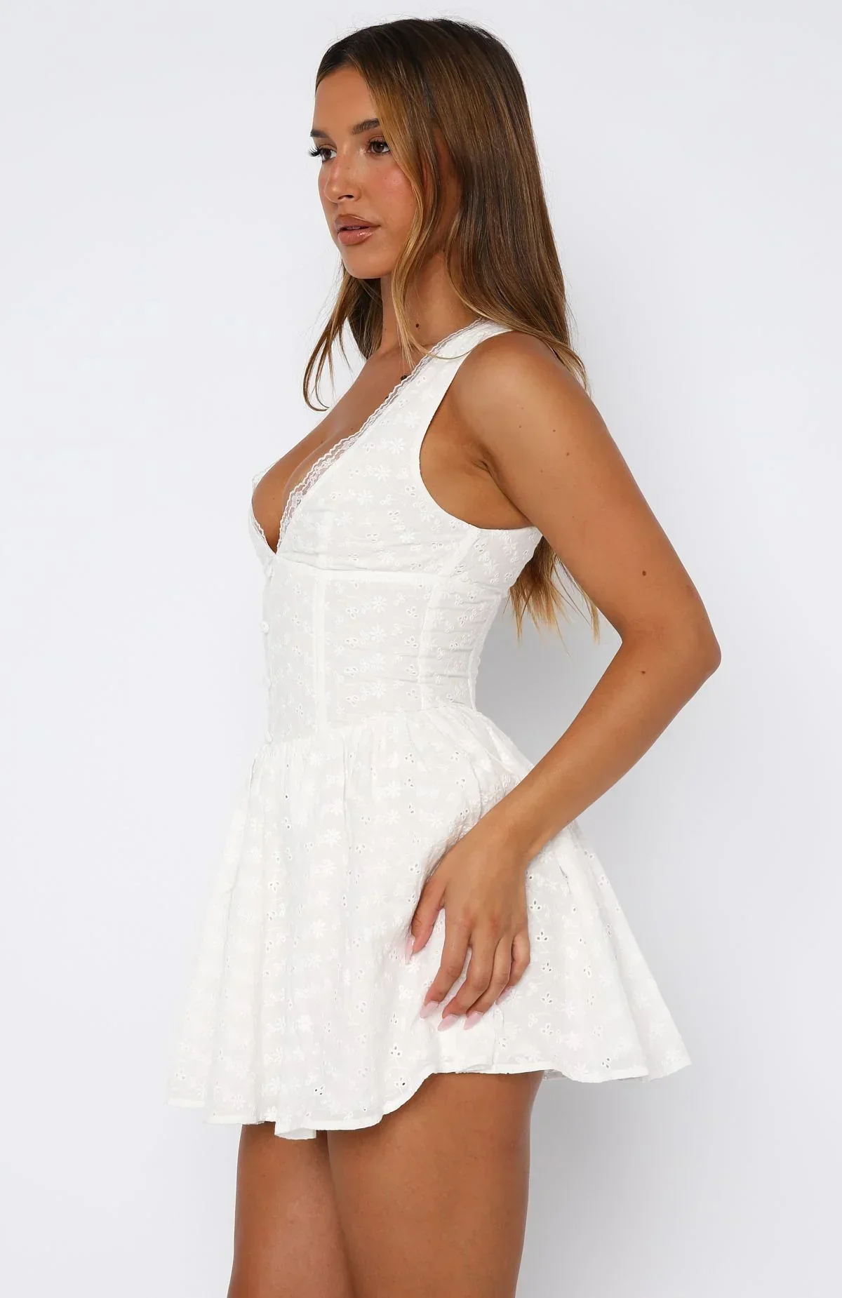 Tell Me Again Mini Dress White