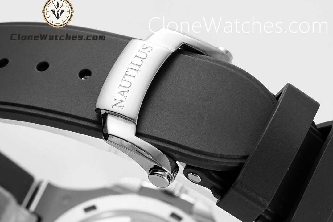Patek Philippe Super Clone Watches 1:1 Nautilus 5726 Grey Dial Black Rubber Strap