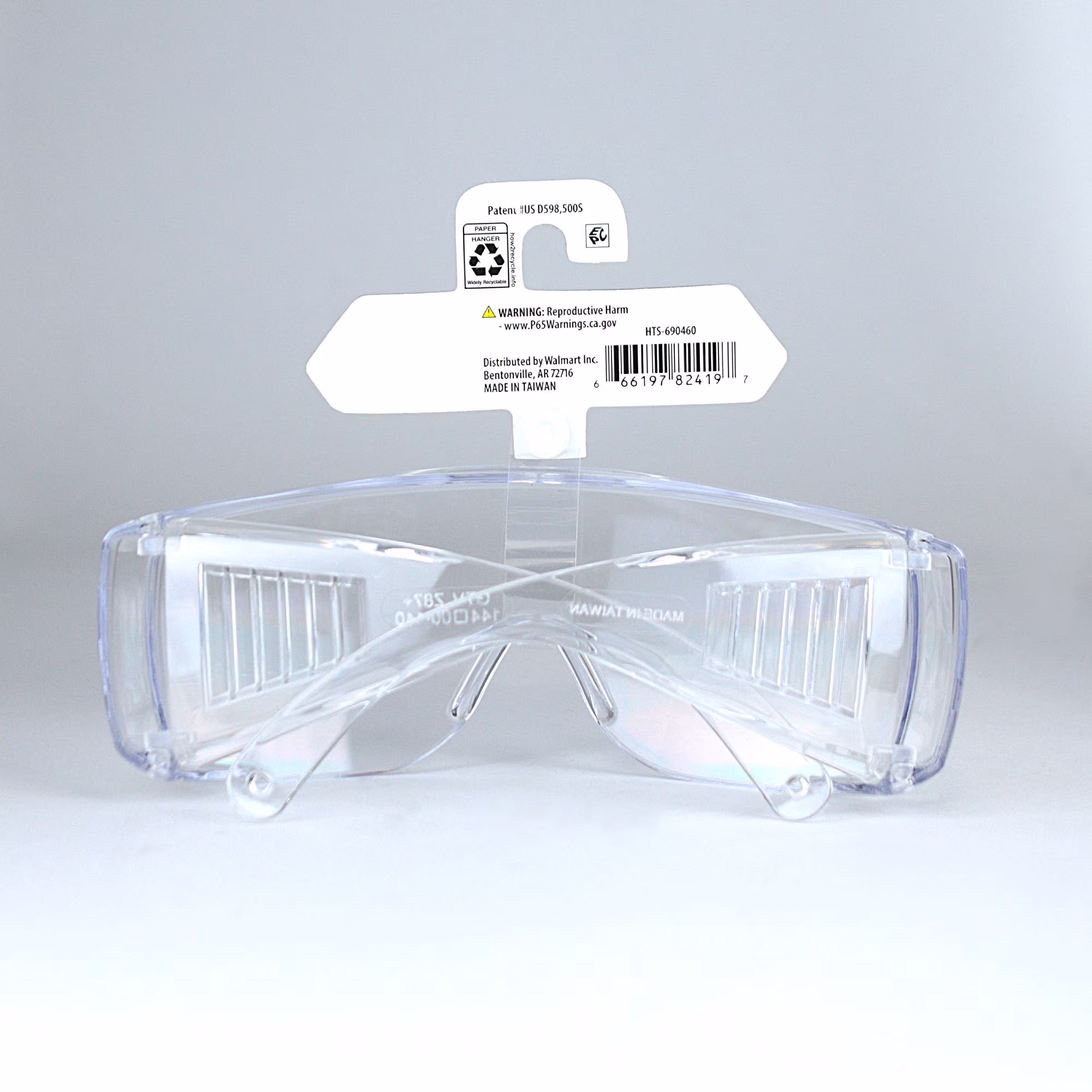 Hyper Tough Clear Safety Glasses with Z87.1 Poly-Carbonate Lens Fit-over HTS-690460
