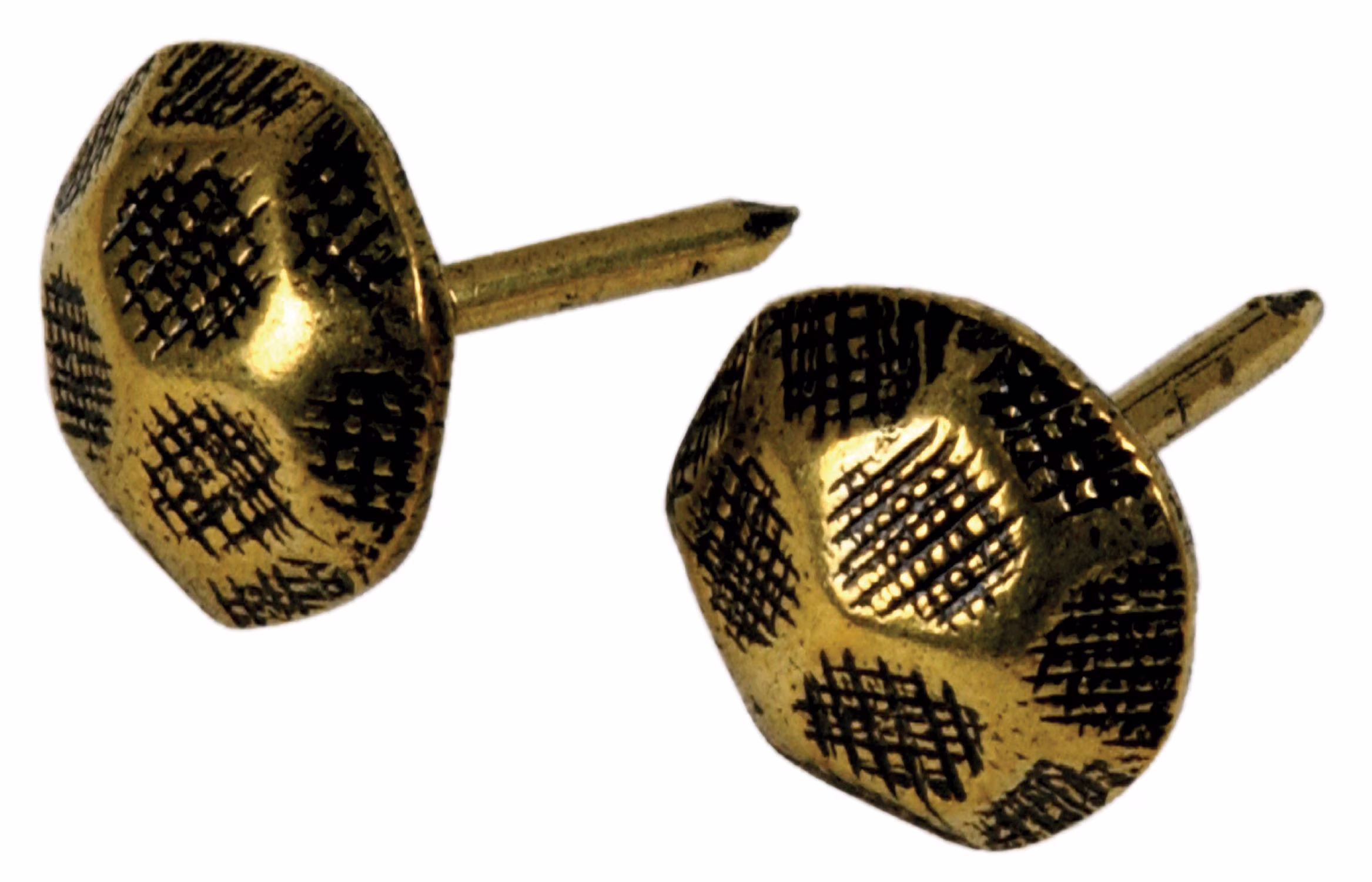 Fas-n-tite Upholstery Nails, Steel, Bright Finish, Antique Brass, 25 pack