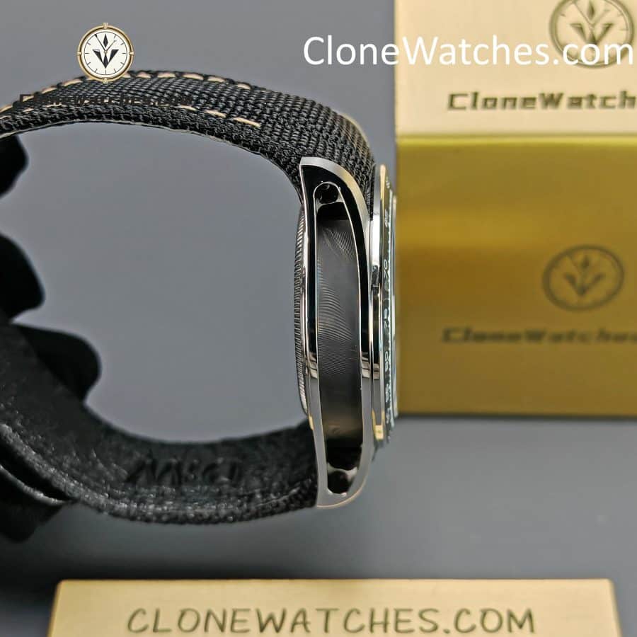 Modified Super Clone Watches 1:1 DiW Rolex Daytona “EXCEPTIONAL UNIQUE” 4130 Movement Black Strap