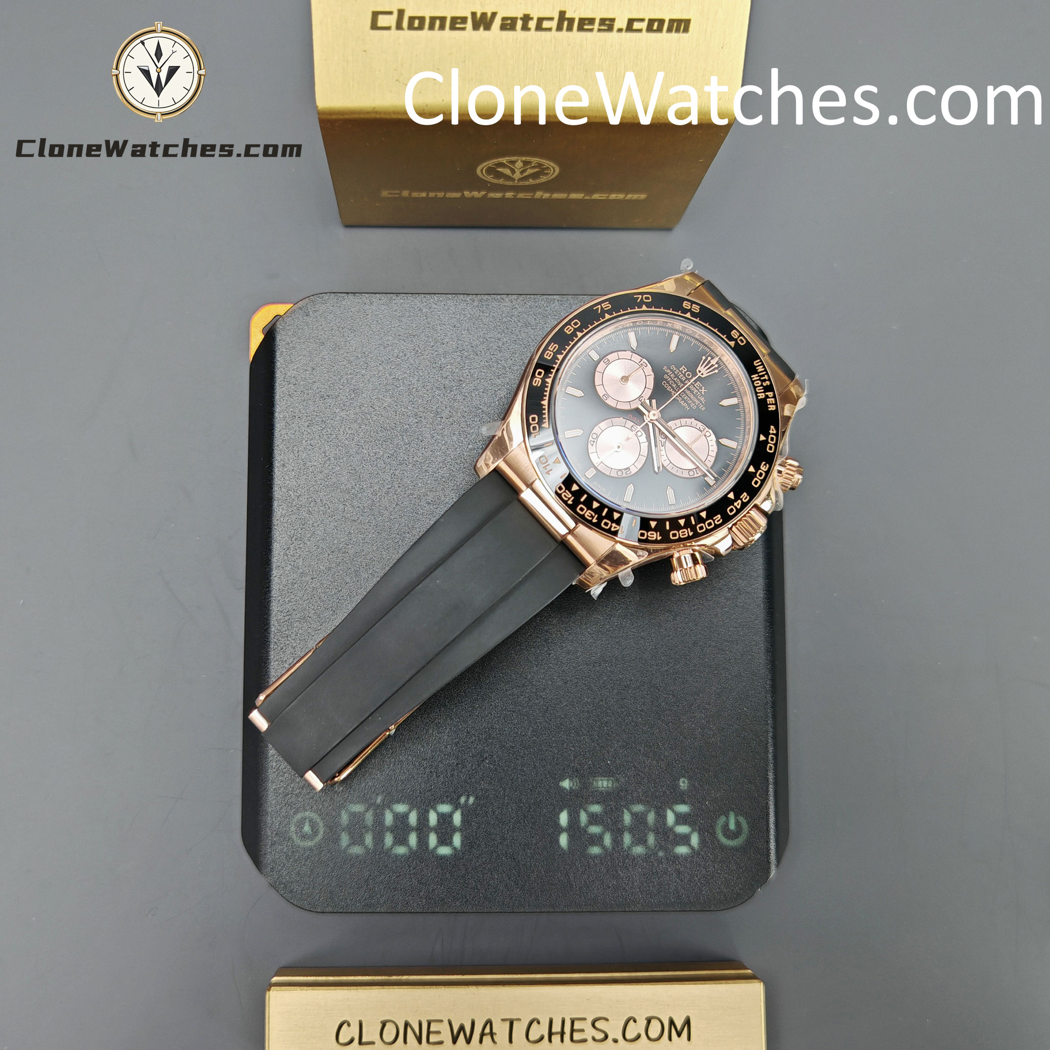 Rolex Super Clone Watches 1:1 Daytona Rose Gold M126515ln-0002 4131 Movement