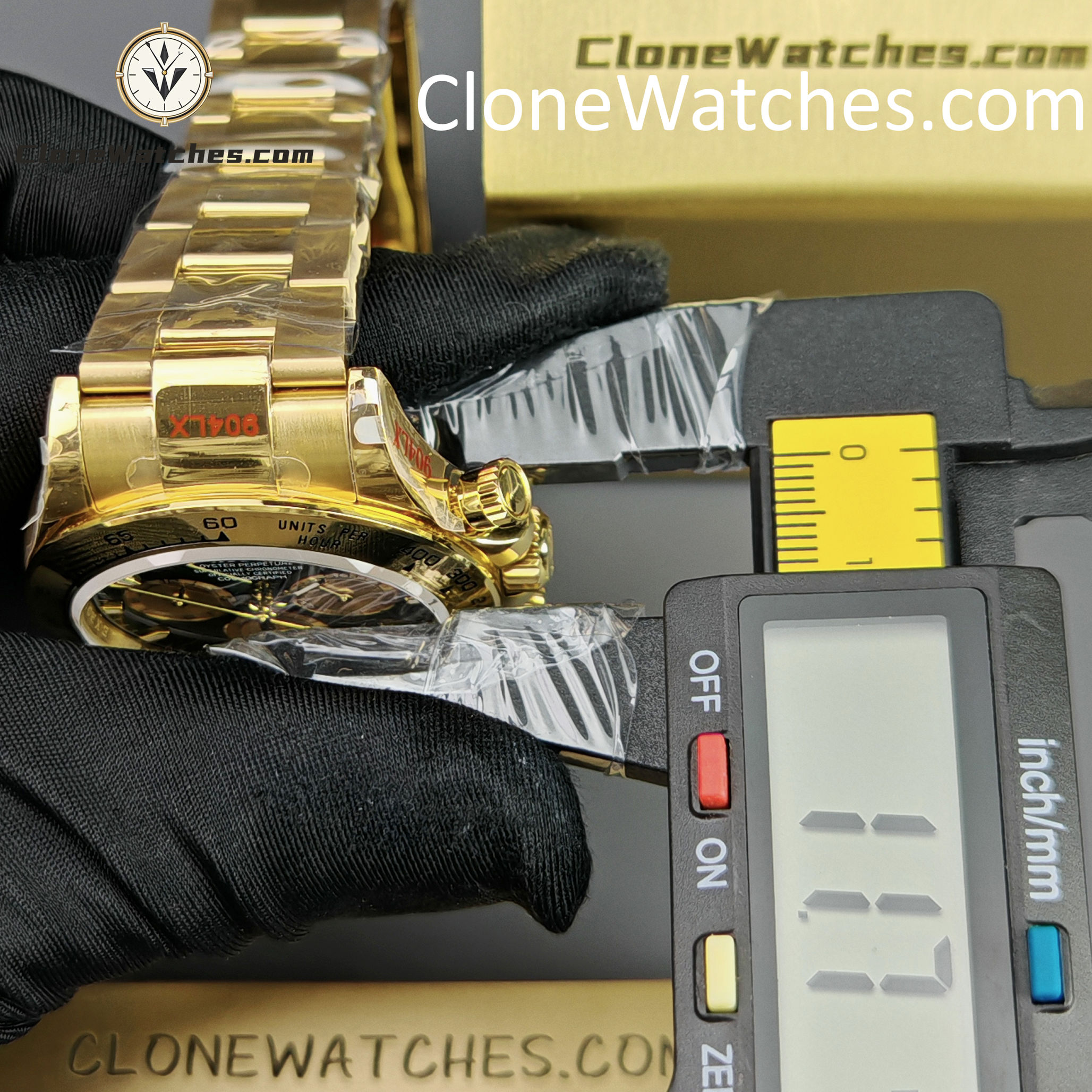 Rolex Super Clone Watches 1:1 Daytona 18K Yellow Gold Plating M126508-0008 4131 Movement