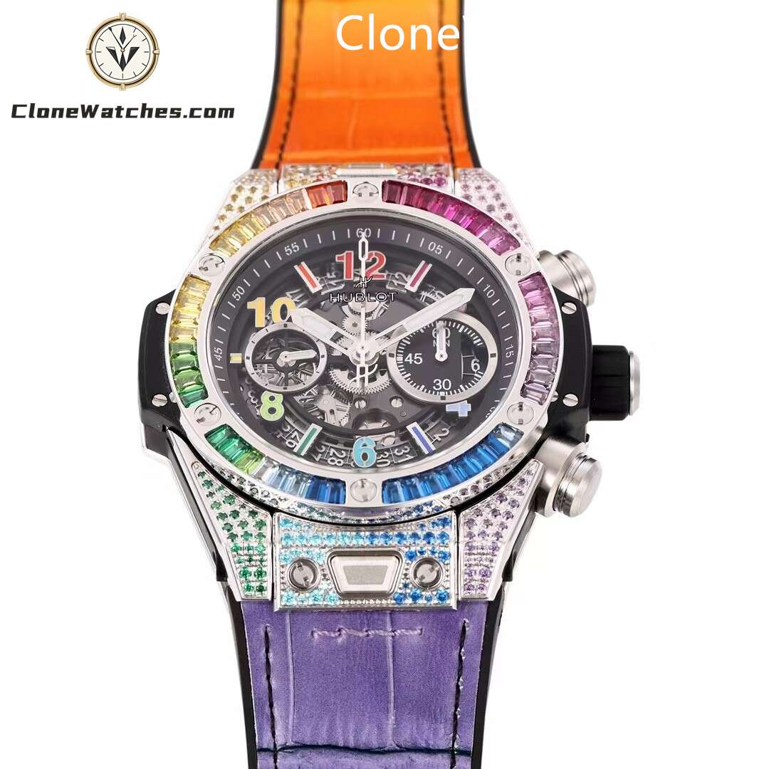 Hublot Super Clone Watches 1:1 Big Bang Unico Titanium Rainbow 42MM 441.NX.1117.LR.0999