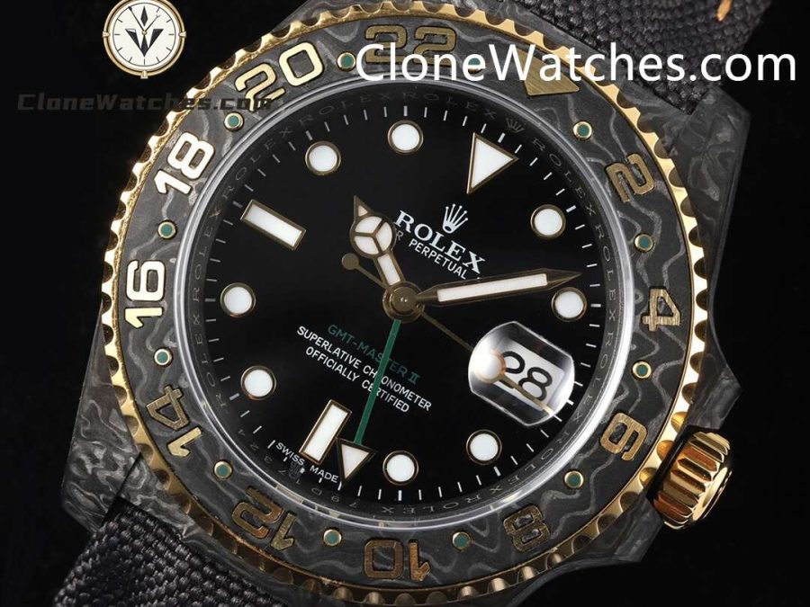Modified Super Clone Watches 1:1 DIW Rolex GMT Master II “GOLDEN SPEEDSTER GREEN HAND” 3285 Movement