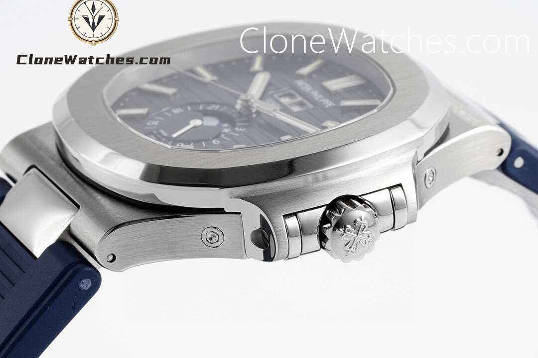 Patek Philippe Super Clone Watches 1:1 Nautilus 5726 Blue Dial Blue Rubber Strap