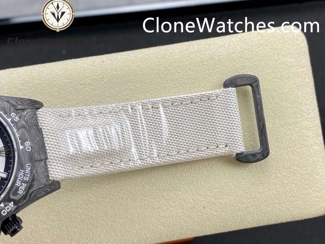Modified Super Clone Watches 1:1 DiW Rolex Daytona NTPT Carbon “CREAM 41mm”