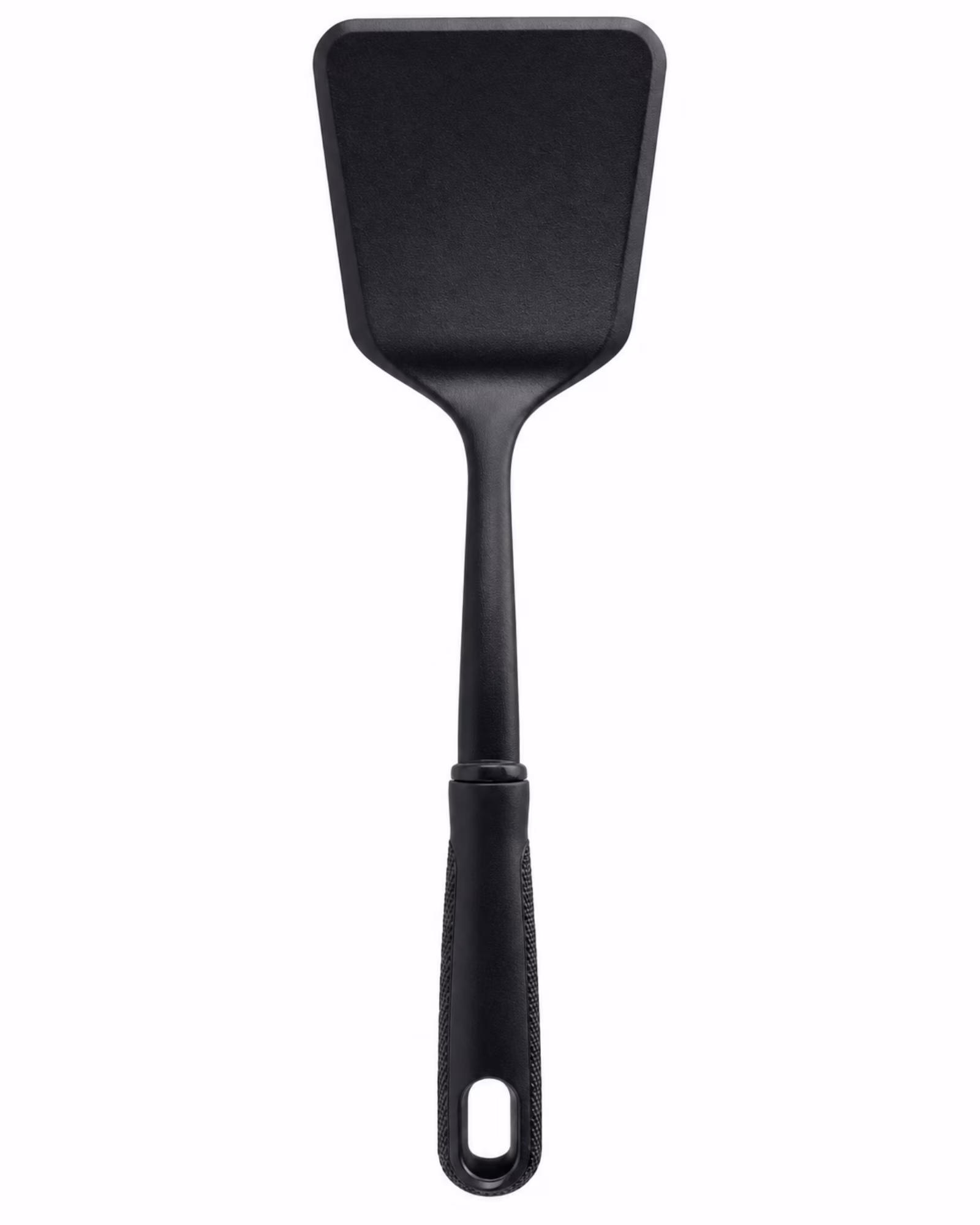 Mainstays Nylon Solid Turner Kitchen Spatula, Comfort Grip Handle, 12.4 in, Black