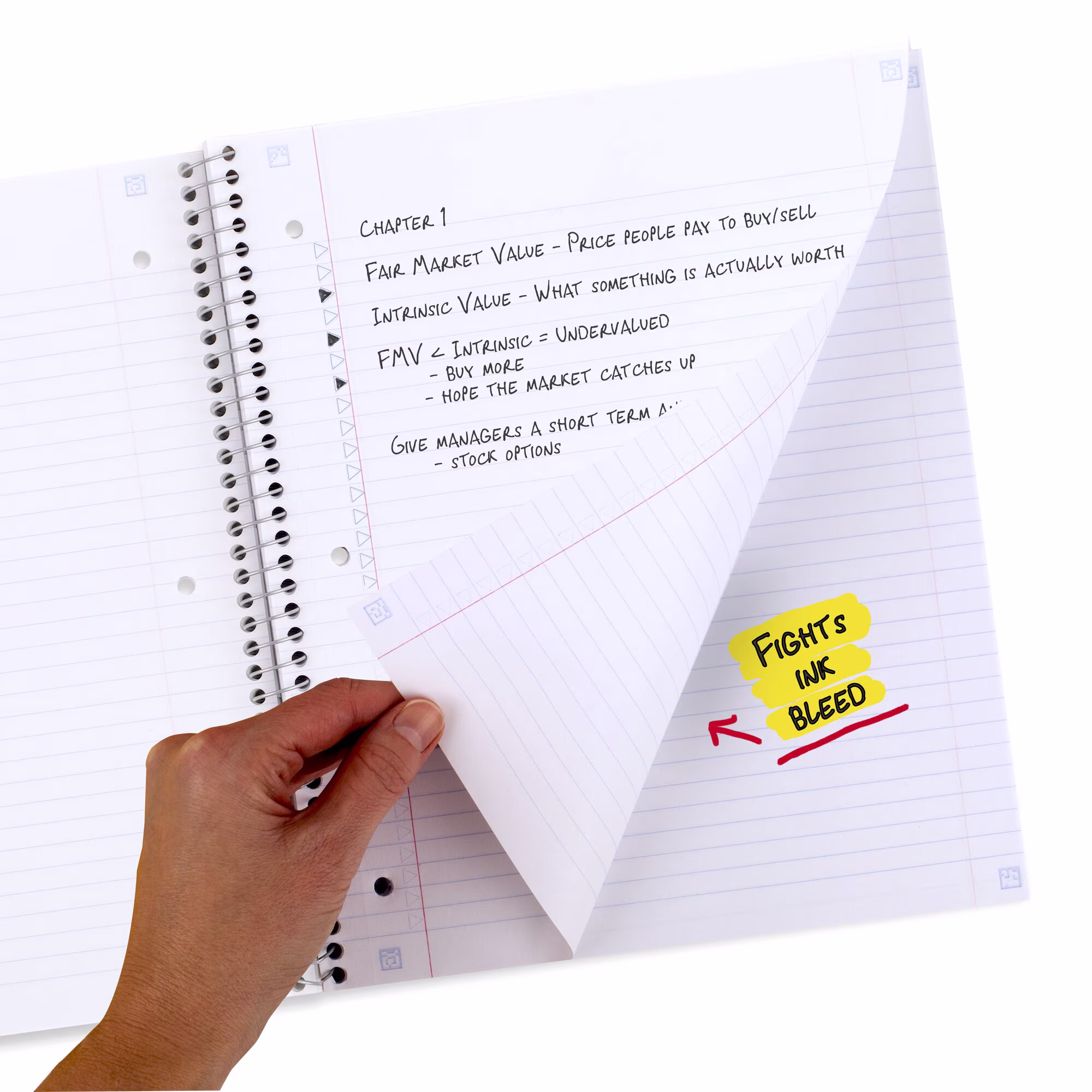 Five Star Soft Petals Spiral Notebook Plus Study App 1 Subject College Ruled 8